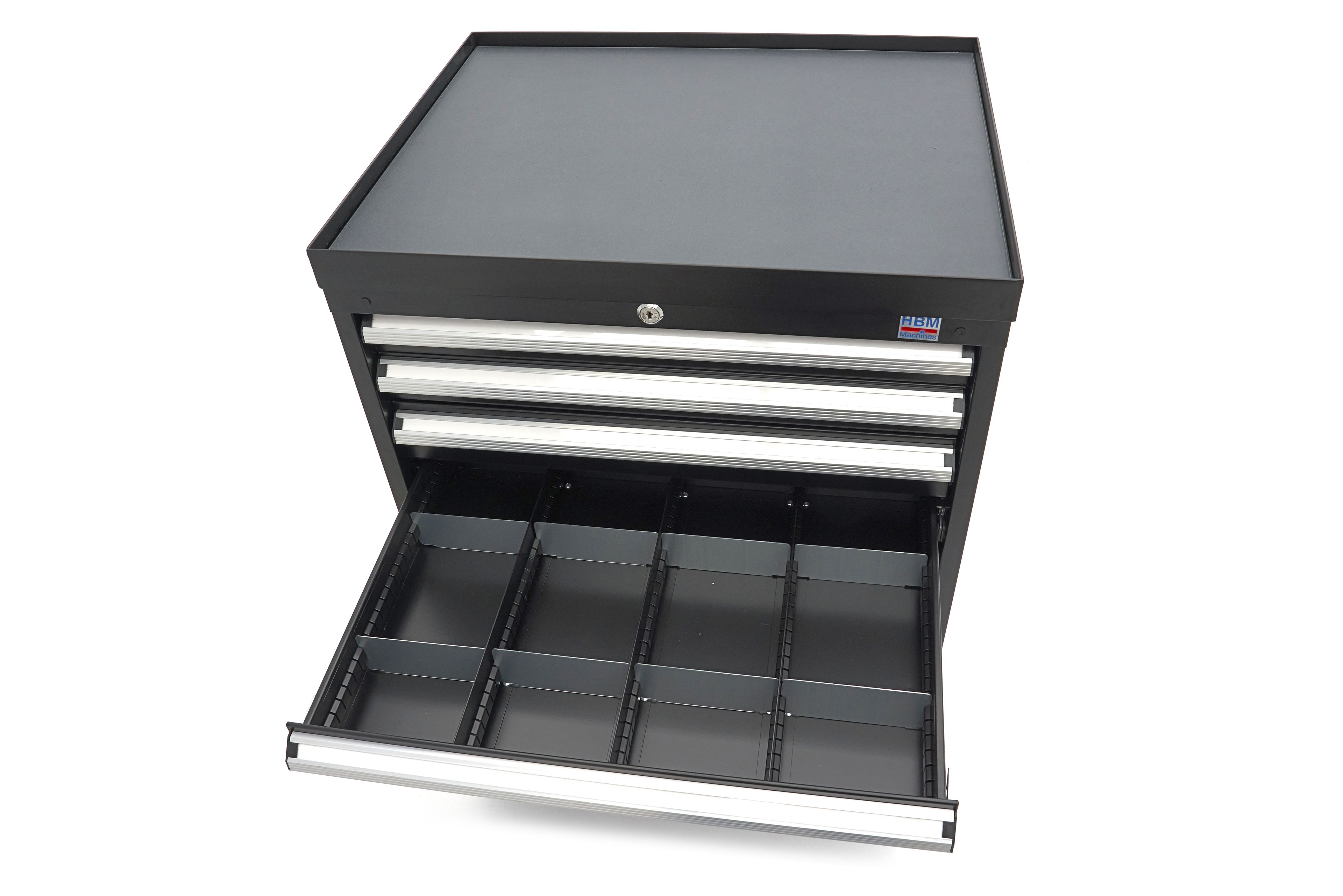 HBM Armoire à outils à 8 tiroirs 72 x 58 x 100 cm noire Image 9