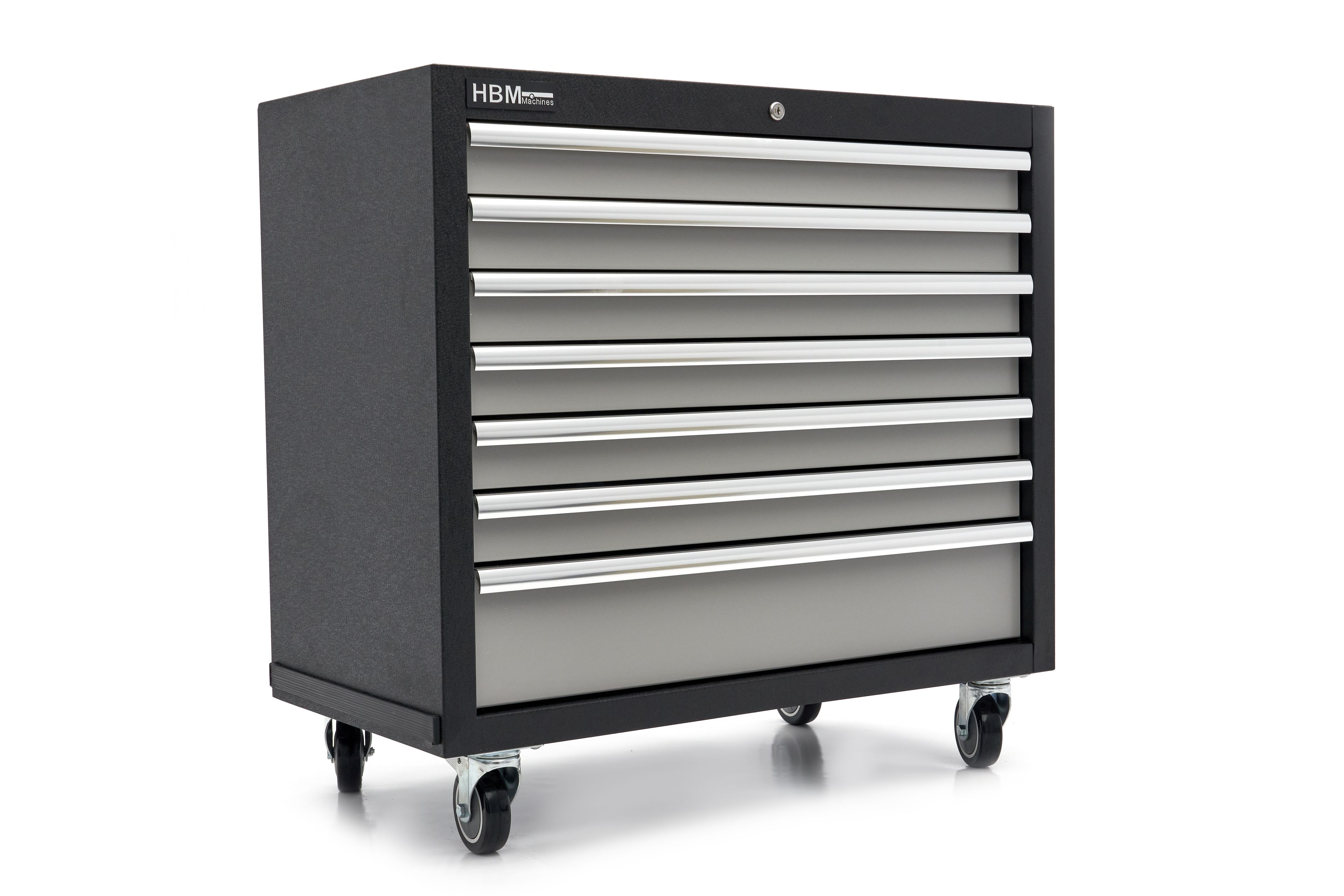 HBM Chariot à outils professionnel large de 7 tiroirs pour l'équipement d'atelier Image 3
