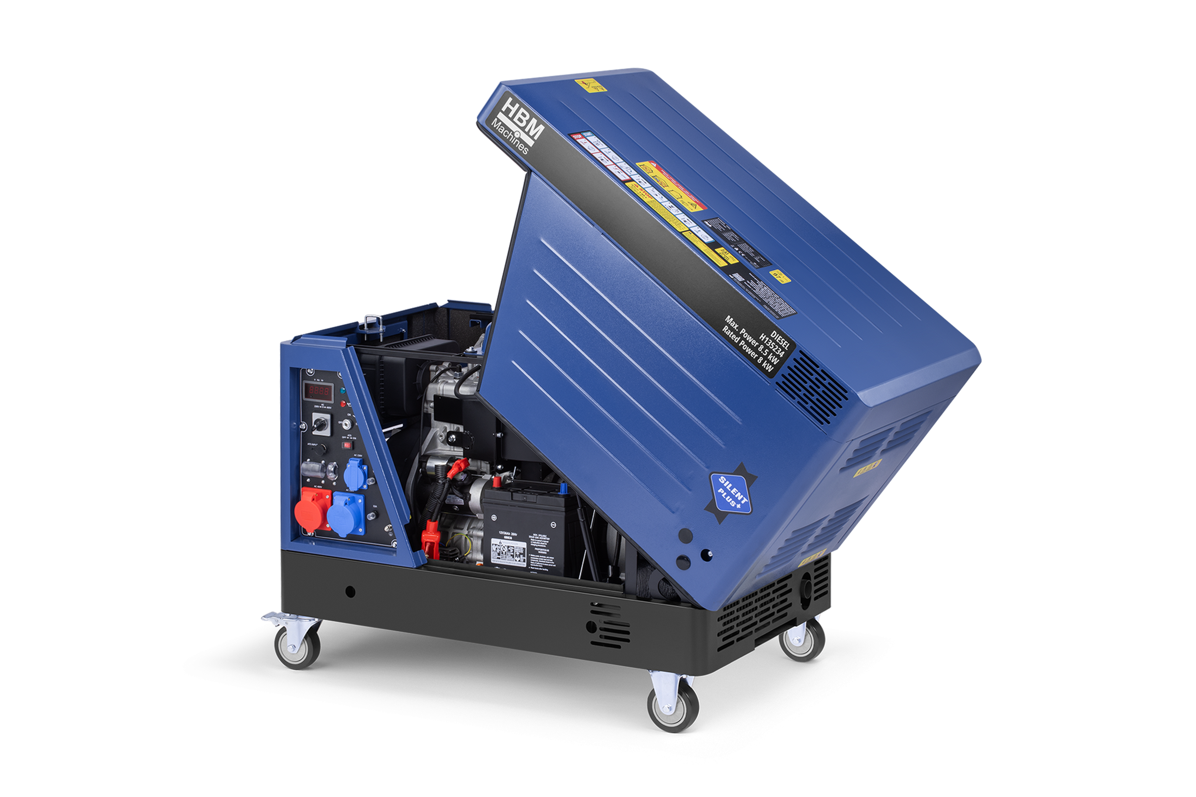 HBM générateur diesel avec moteur diesel de 733 cm³ 230V/400V 8500W Image 3