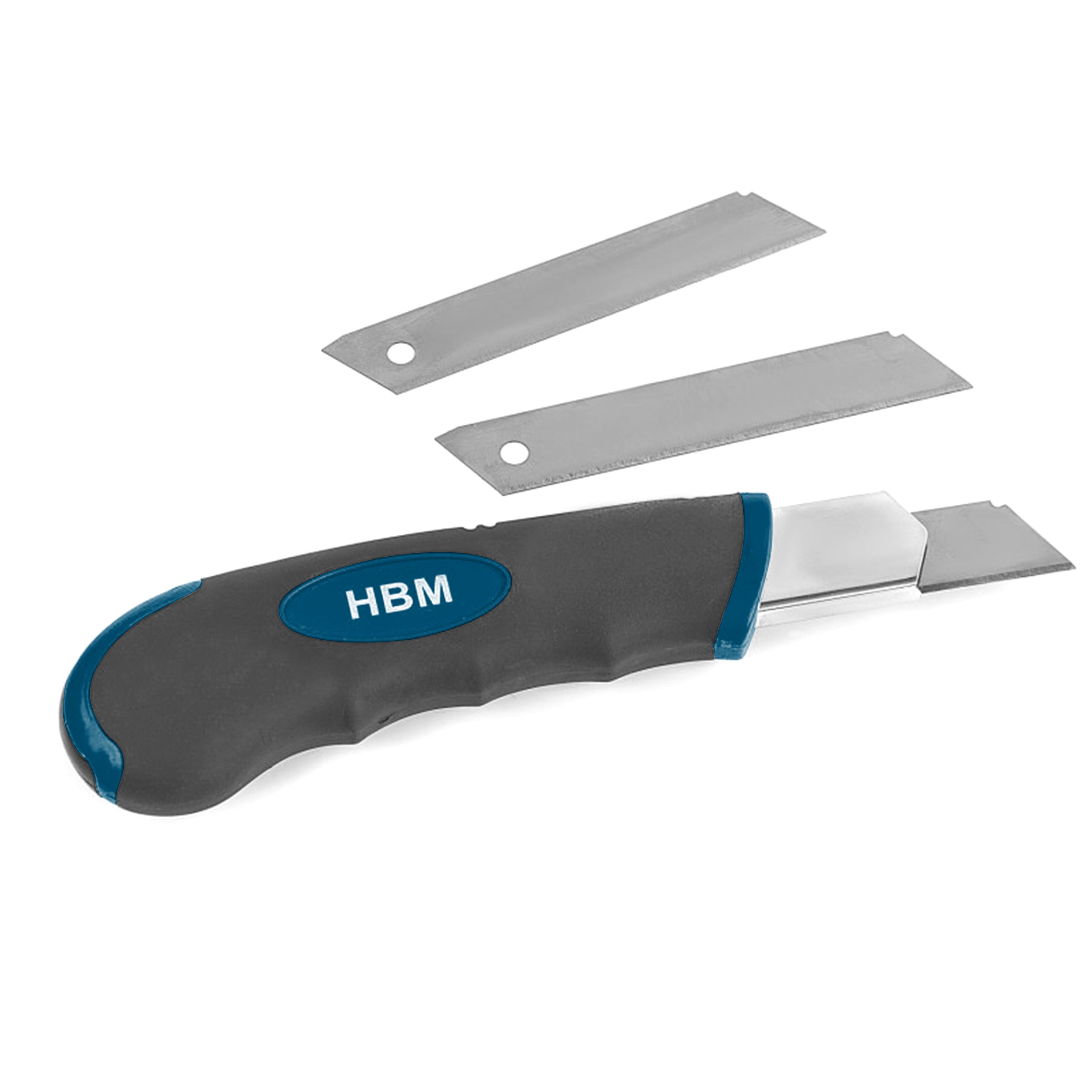 Cutter professionnel HBM 18mm avec 3 lames
