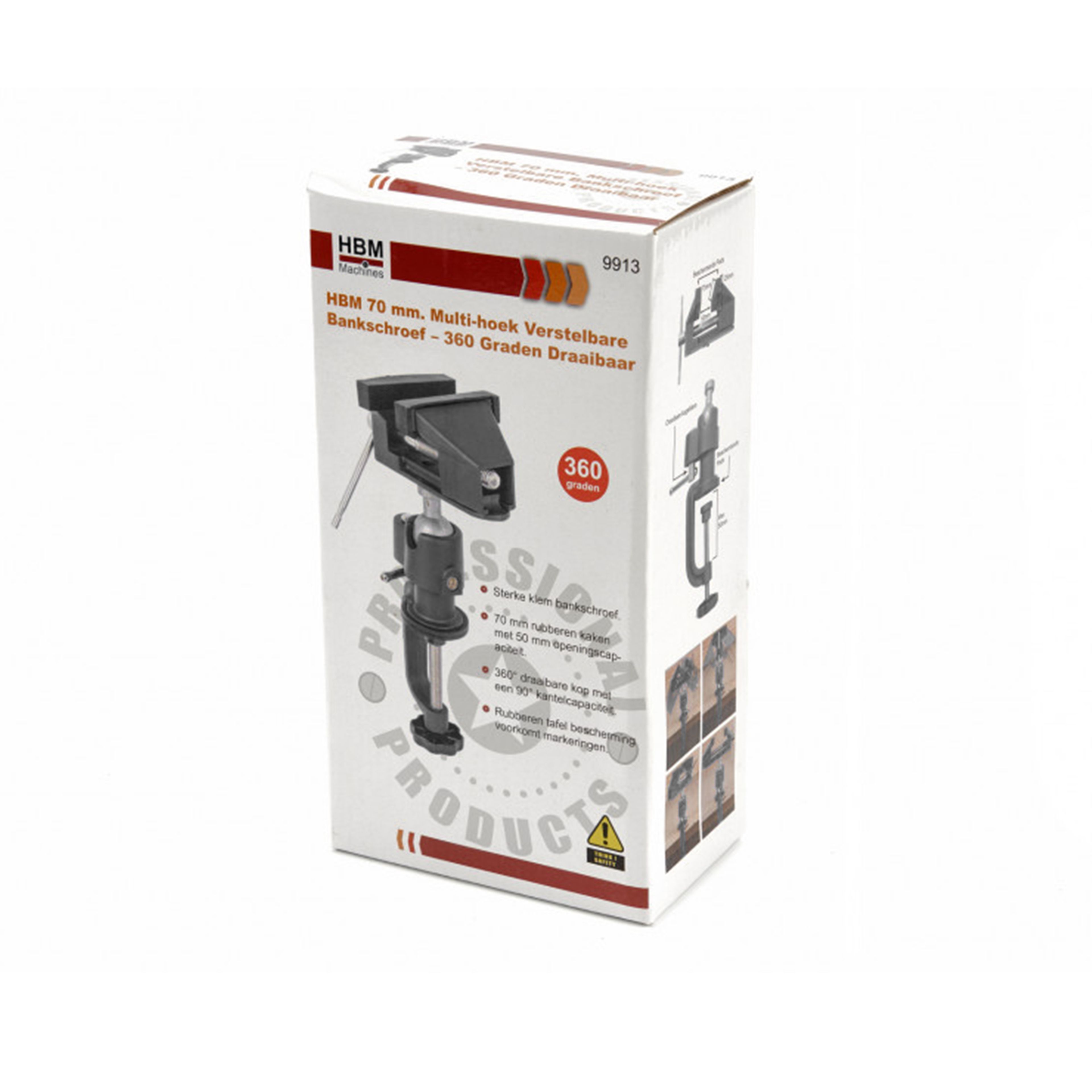 HBM Étau réglable multi-angle de 70 mm - rotatif à 360 degrés Image 6