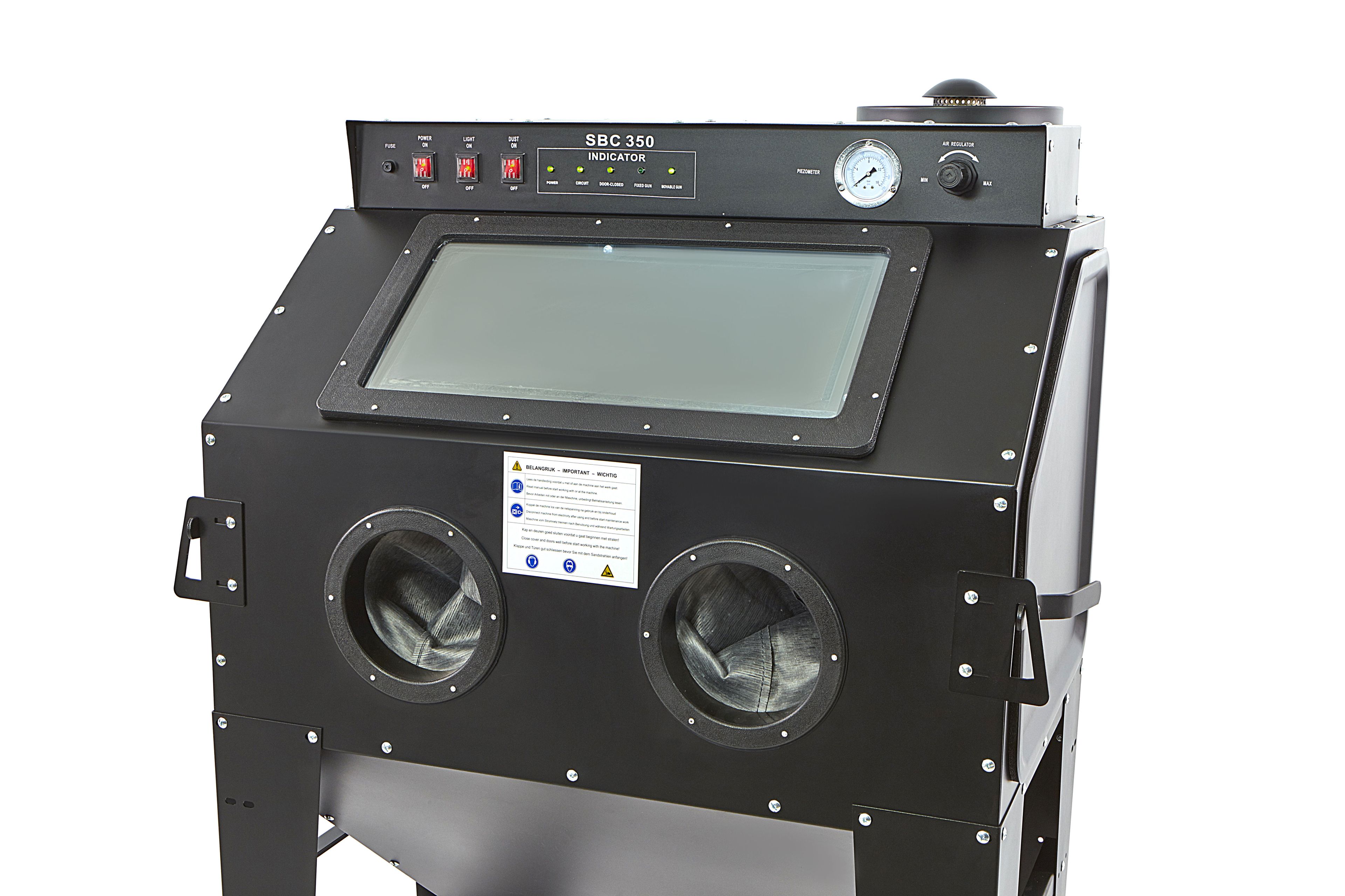 Cabine de souffle HBM SBC 350 noir mat avec extraction CE Image 3