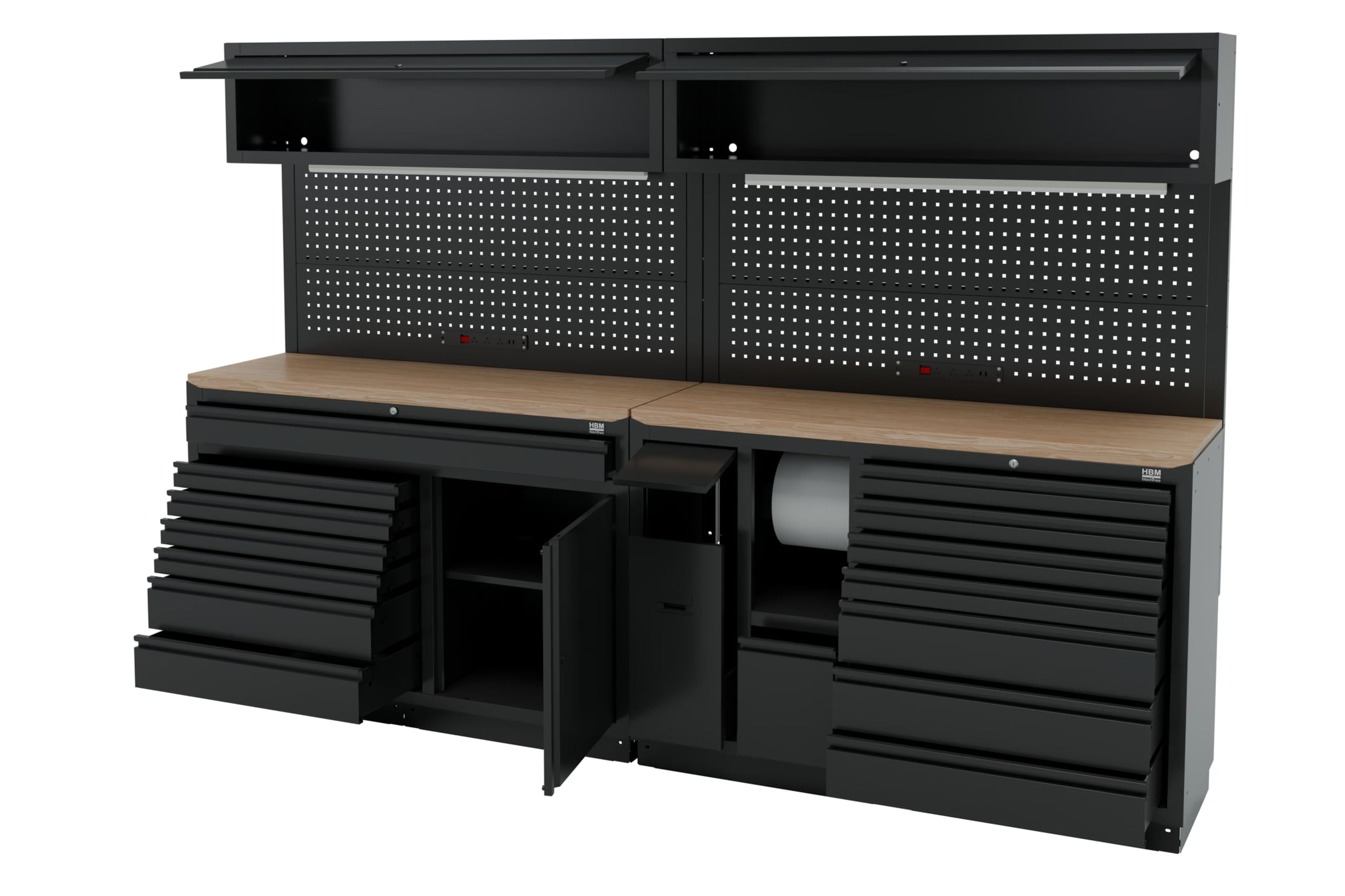 HBM modulair werkplaatssysteem 10-delig, zwart Image 4