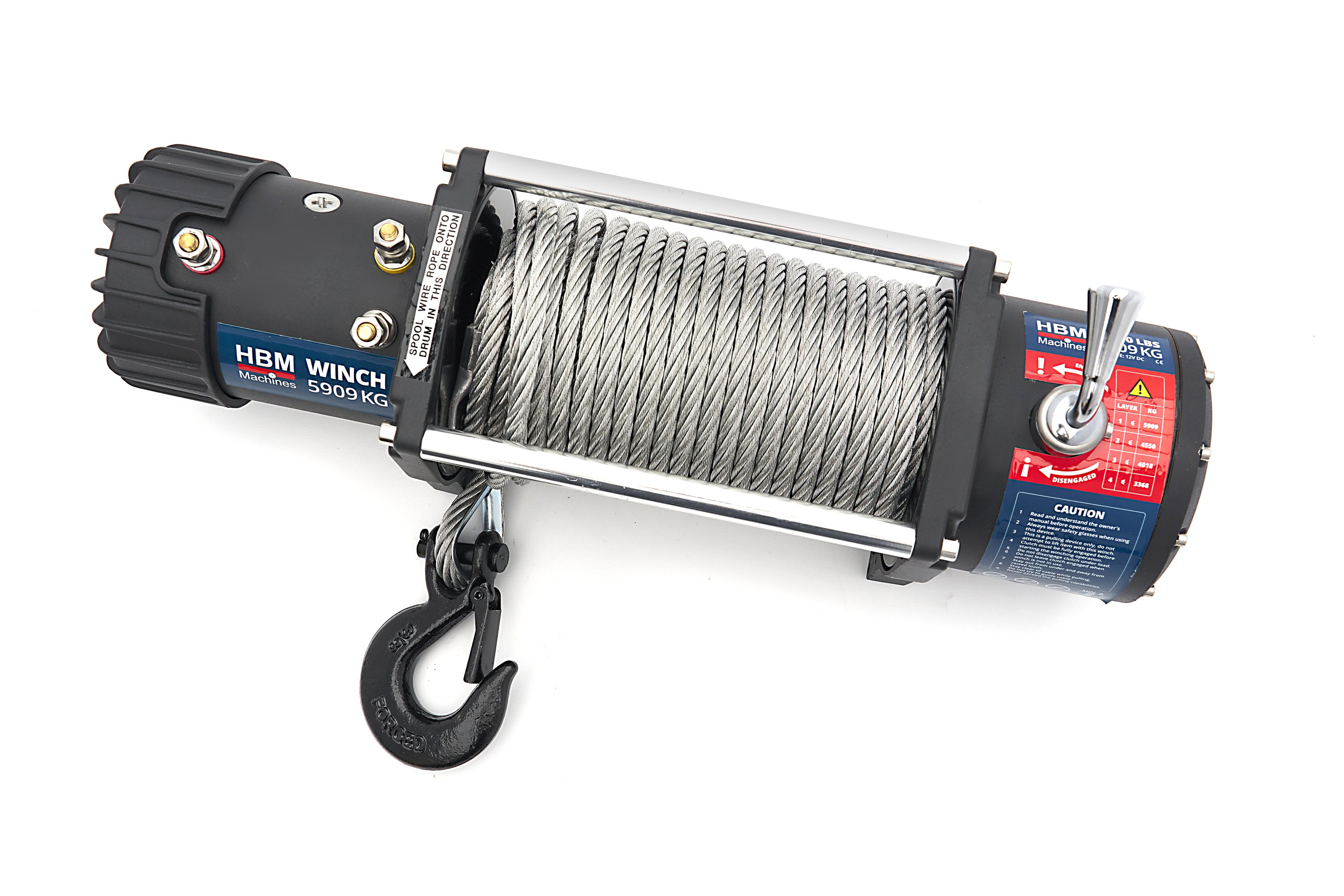 HBM 2000 kg 12 Volt Cabrestante Profesional de Bumper con control remoto fijo y inalámbrico Image 6