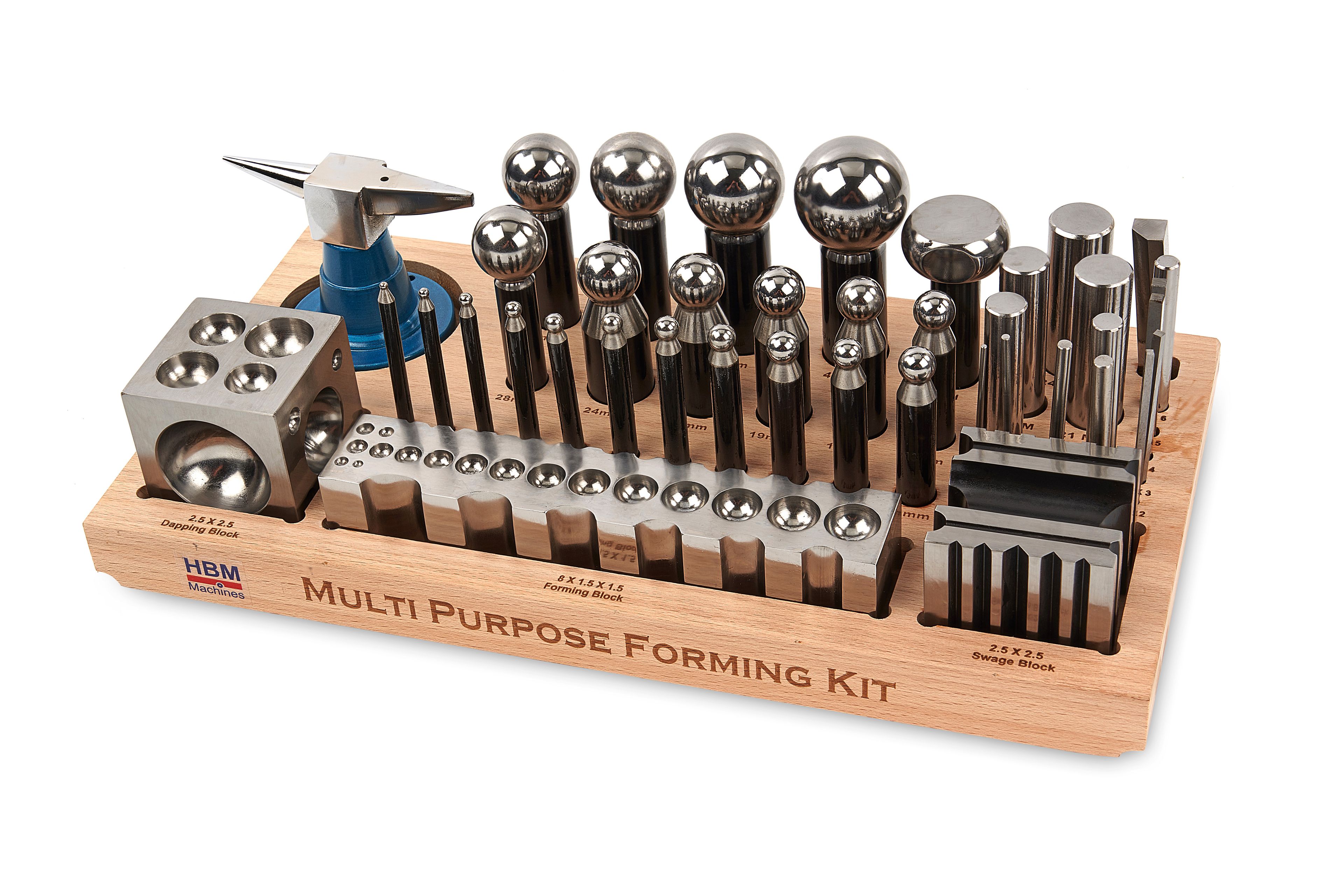 HBM Jeu de poinçons à boule avec support de luxe modèle 4