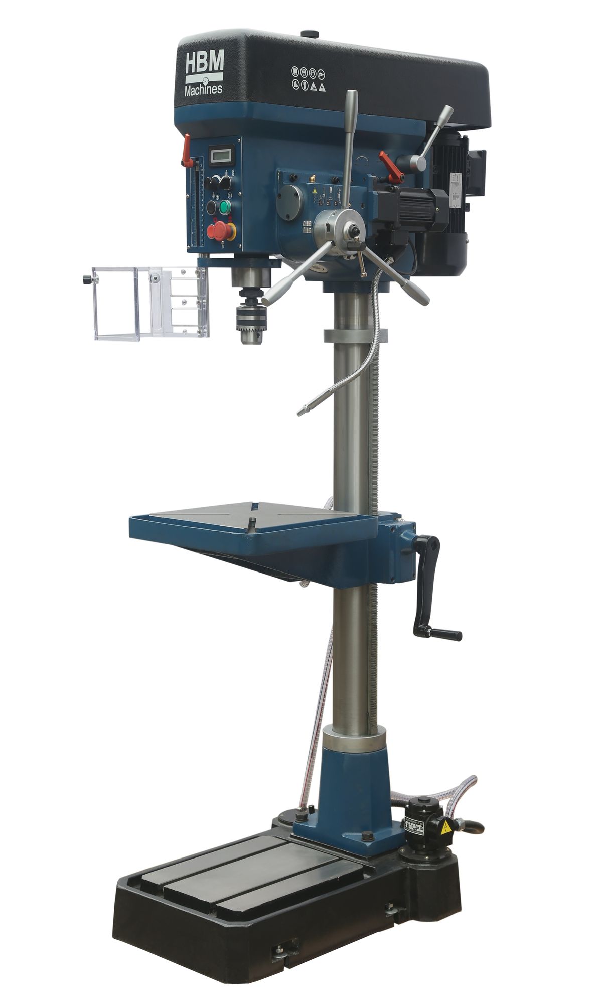 HBM Taladro de Columna Industrial de Velocidad Variable Deluxe 32 mm, 230 Voltios