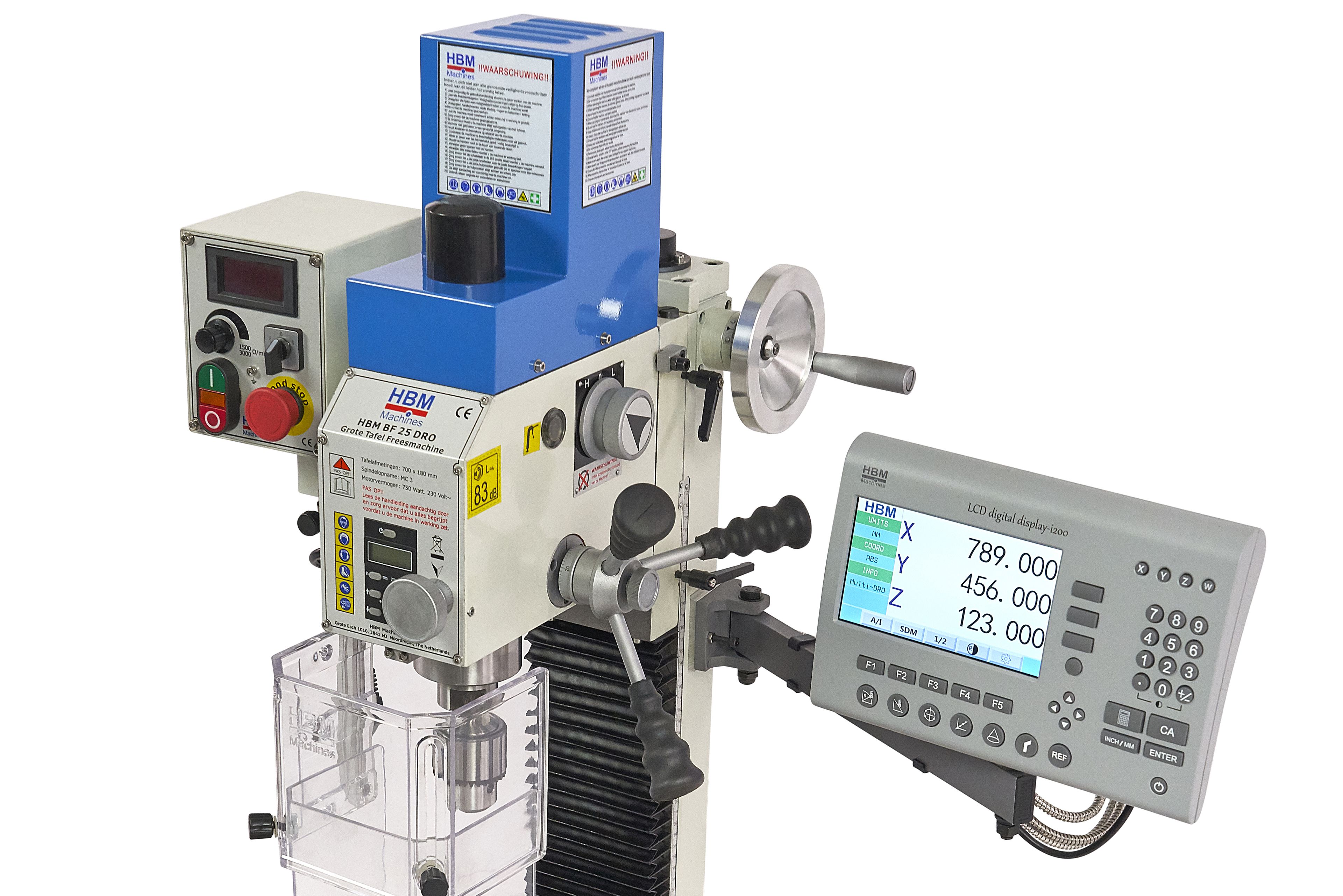 HBM BF 25 Fresadora de mesa grande con sistema de lectura digital LCD de 3 ejes Image 4