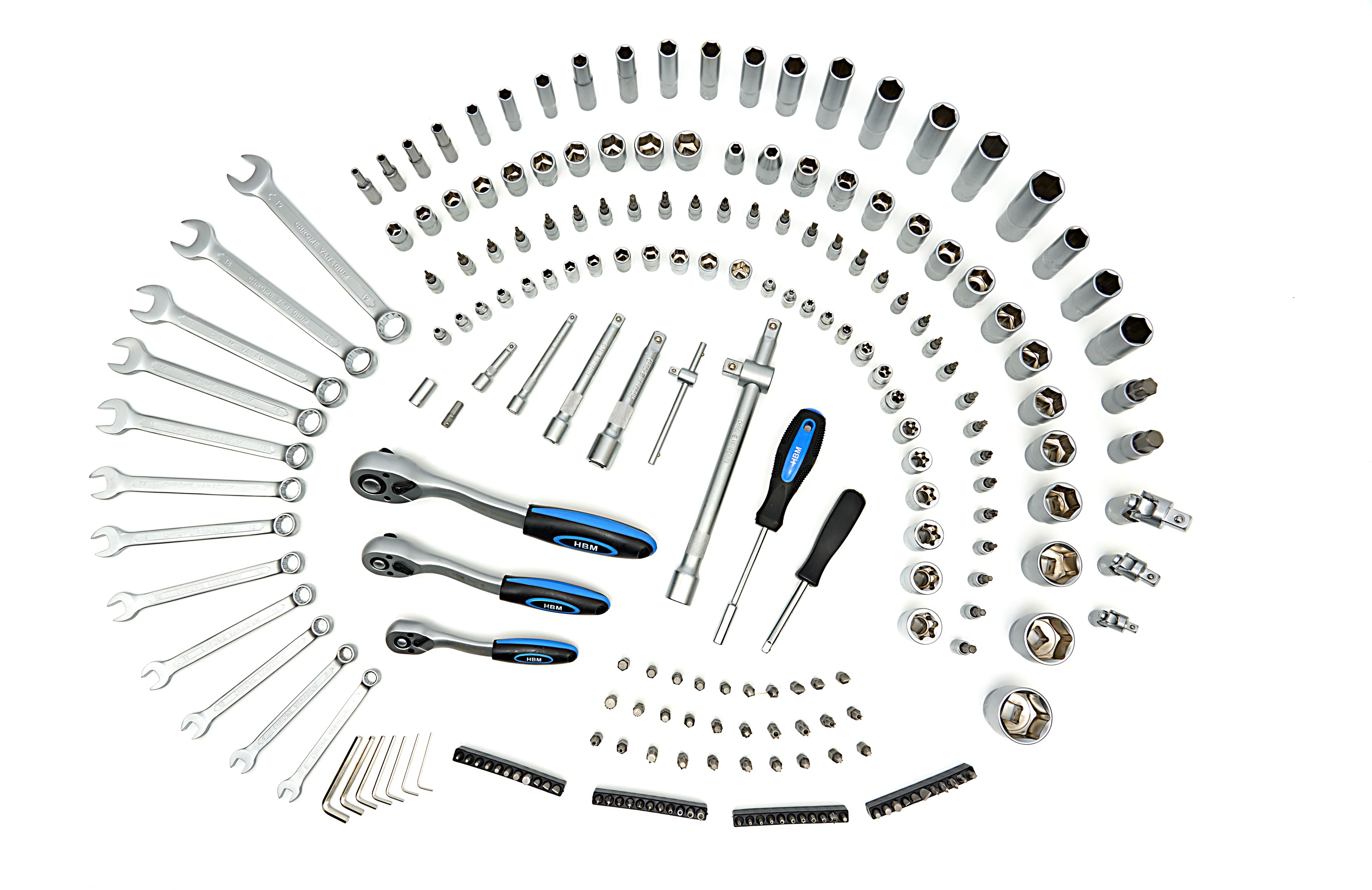 HBM Ensemble de douilles professionnelles 216 pièces Image 7