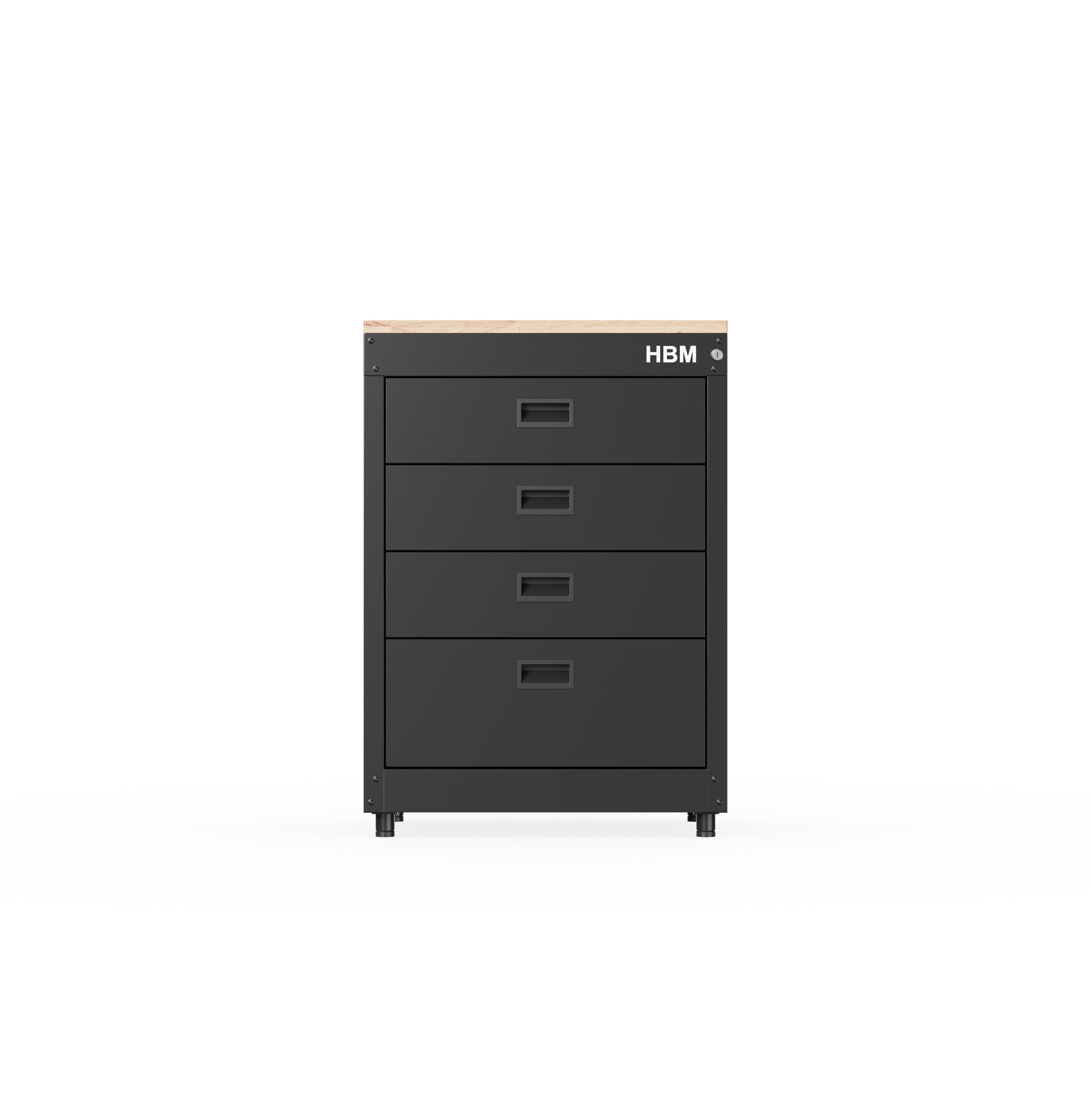 HBM armoire à tiroirs 71 cm, 4 tiroirs, noir Image 2