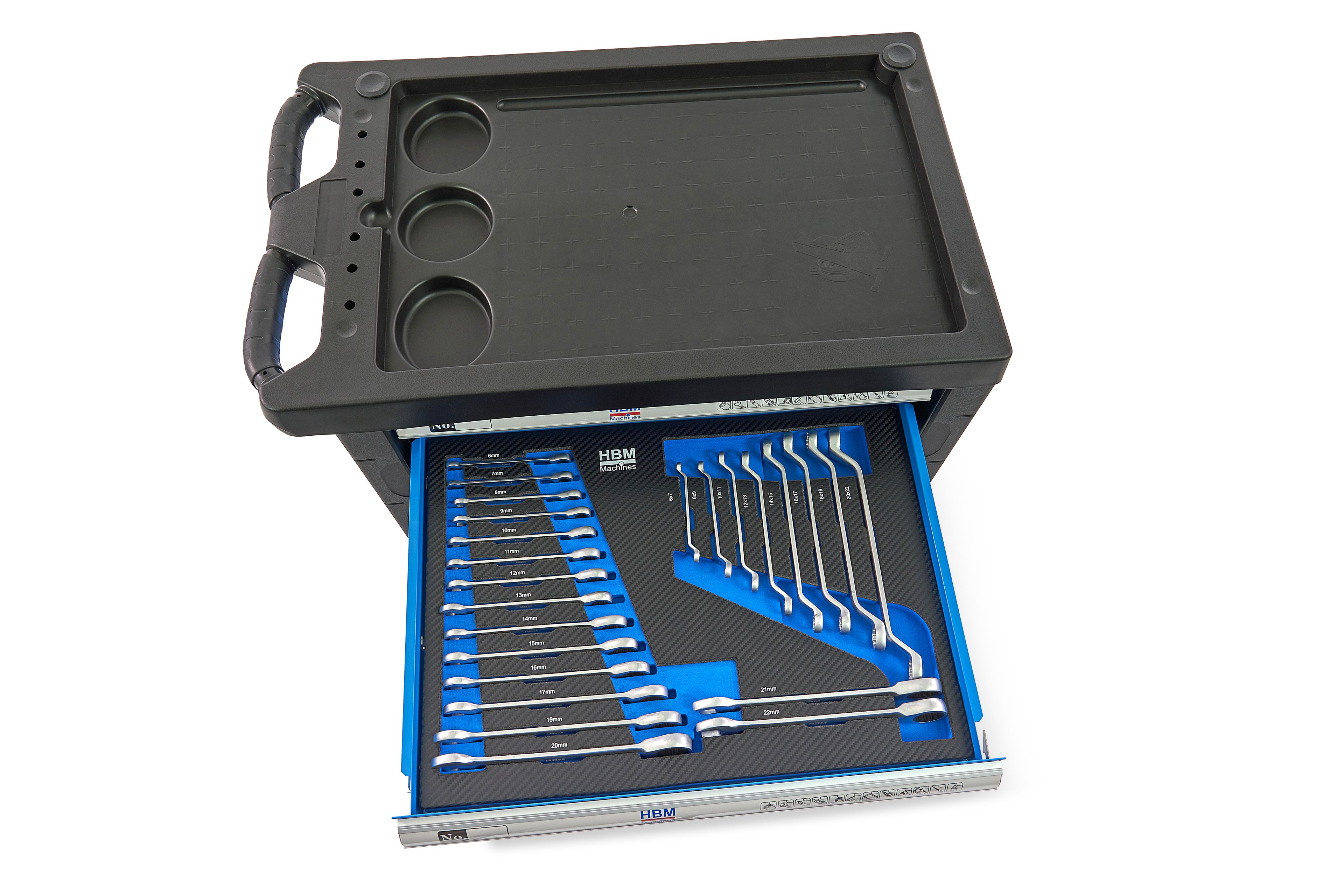 HBM servante à outils garnie 196 pièces, bleu Image 8