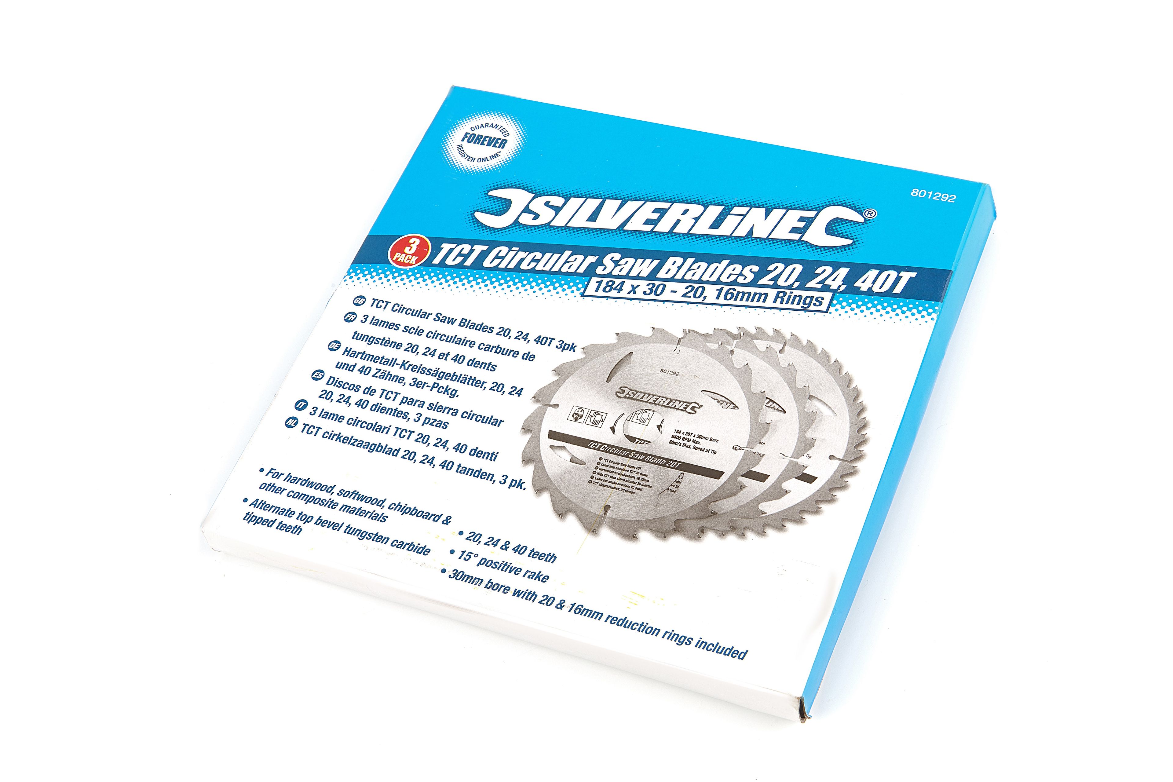 Set di lame Silverline da 184 mm in 3 pezzi Image 3