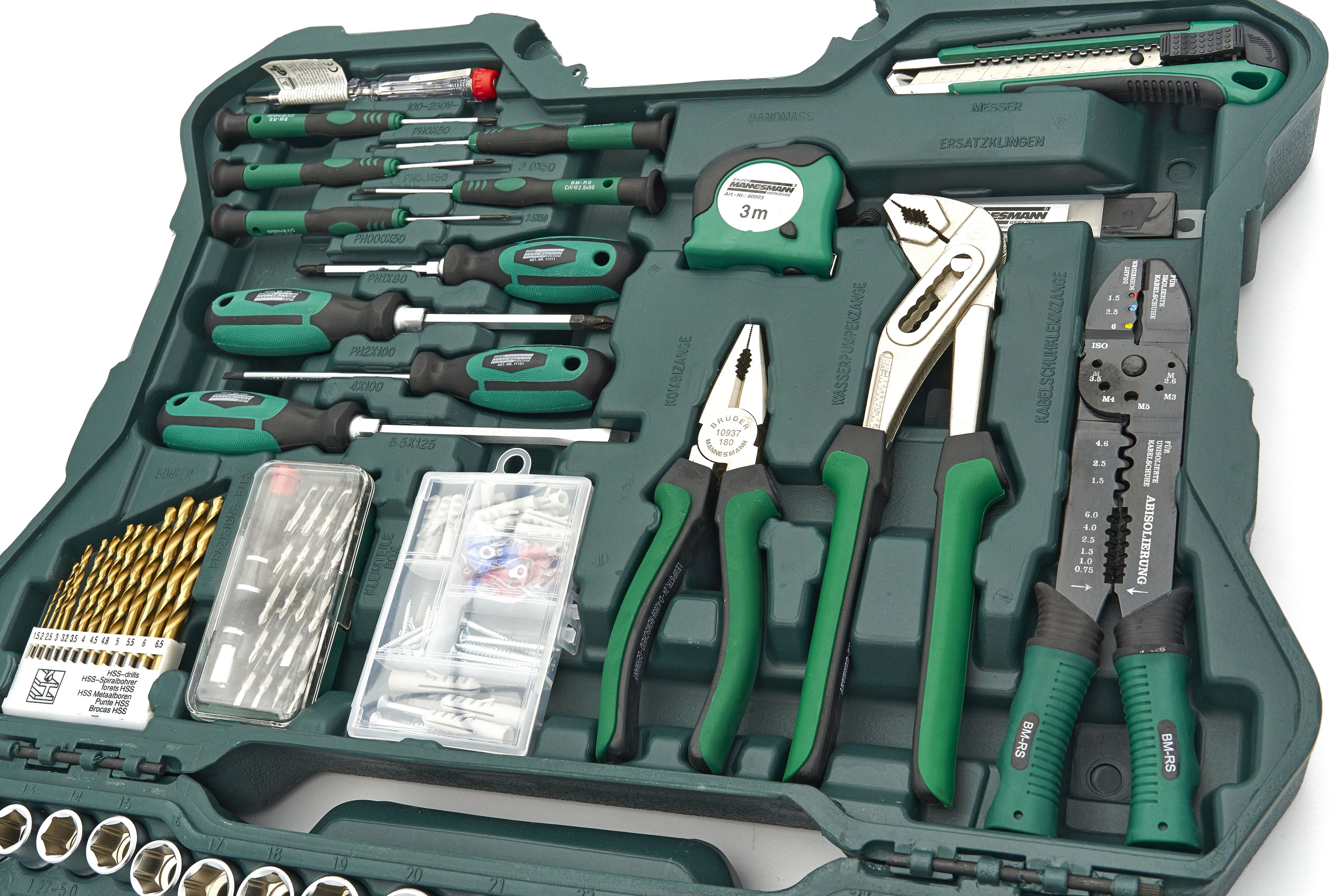 Mannesmann Professionele 303-delige Gereedschapkoffer - Gereedschapsset Image 7