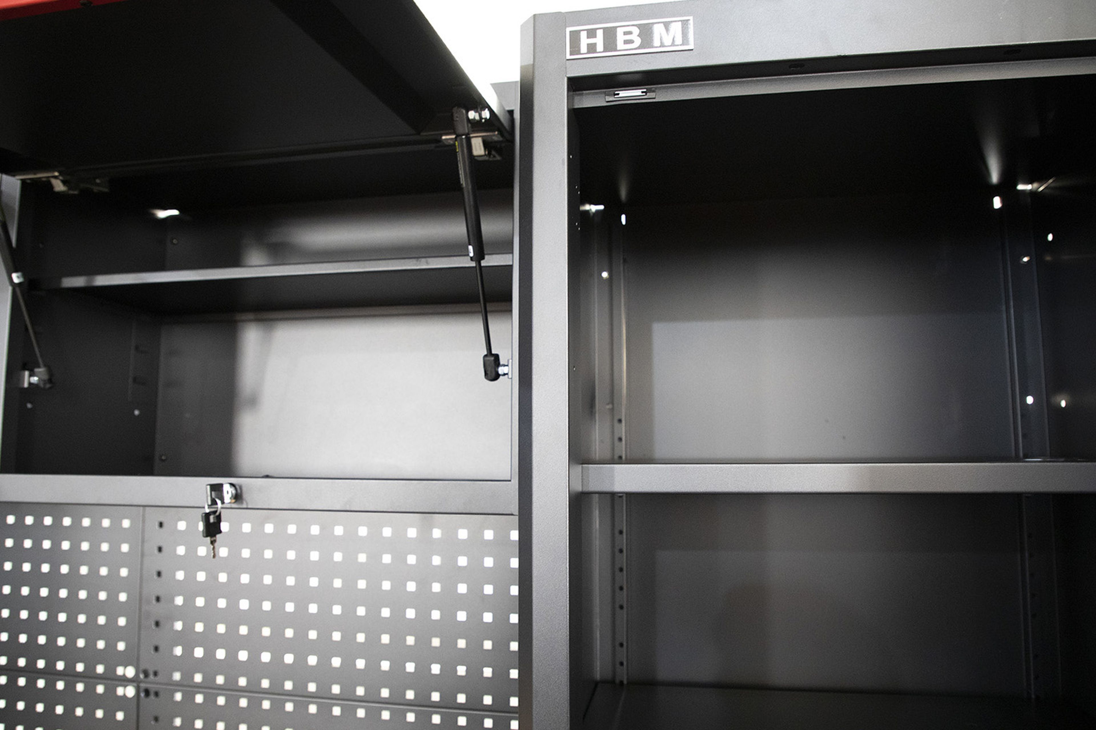 HBM expert modulair werkplaatssysteem, 10-delig, zwart rood Image 11