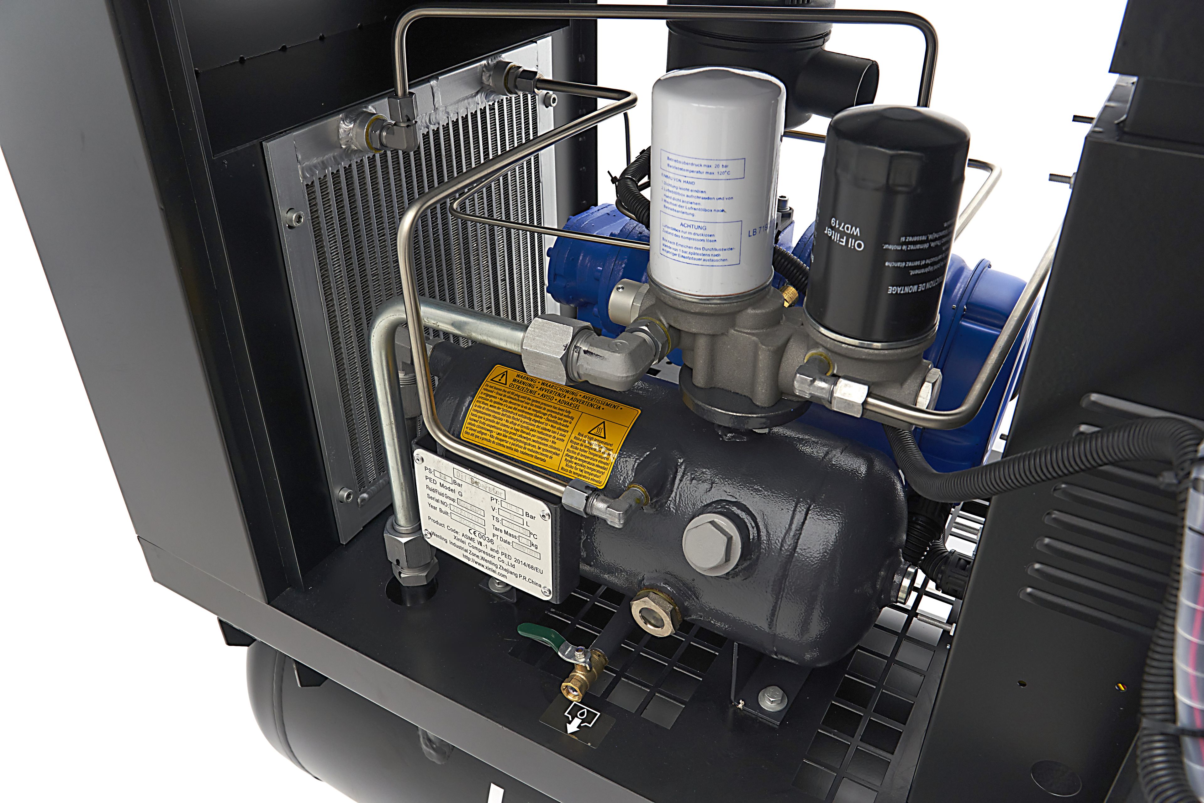 Compressore a vite HBM 5 hp combinato con serbatoio d'aria da 160 litri Image 16