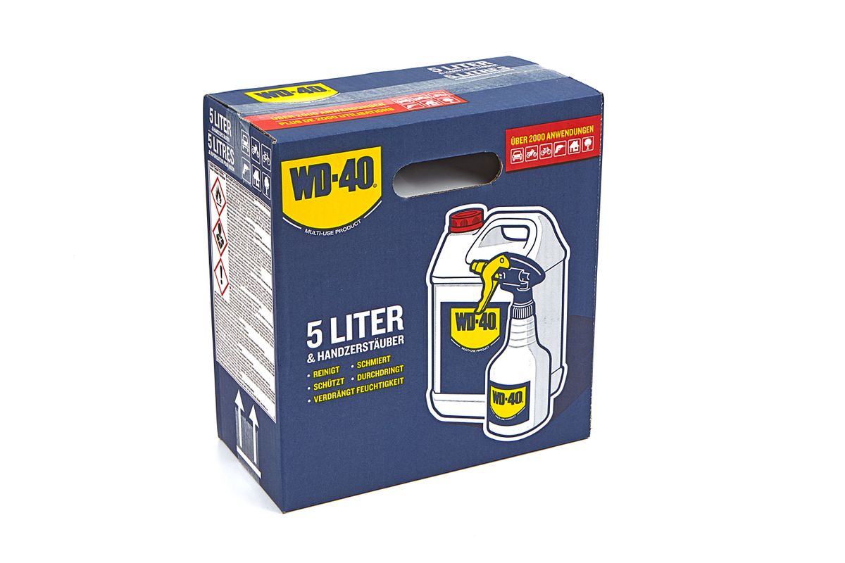 WD-40 5 Liter Kanister Schmiermittel + Sprühkopf