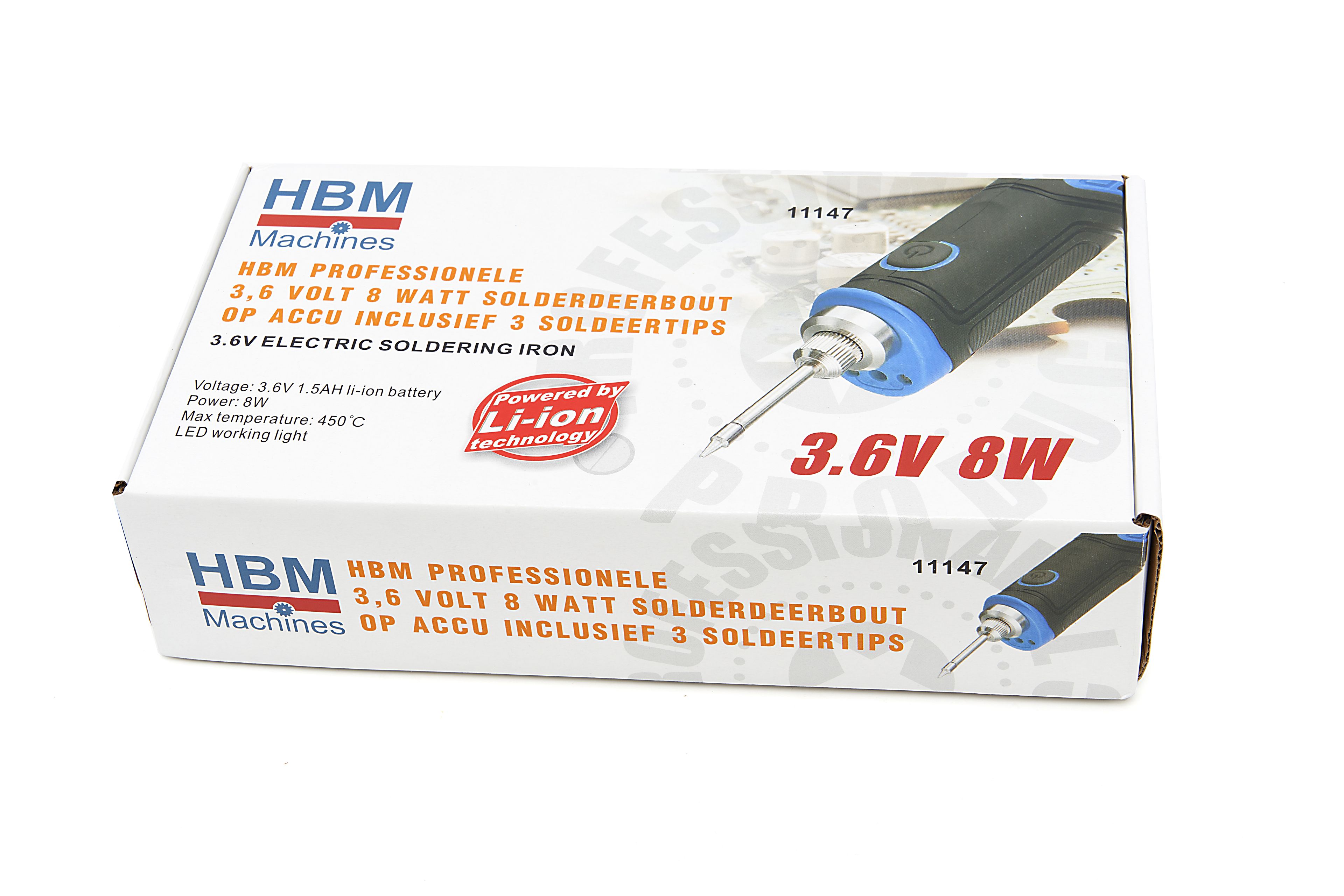 Fer à souder professionnel HBM 3,6 Volt 8 Watt sur batterie avec 3 pointes de soudure Image 10