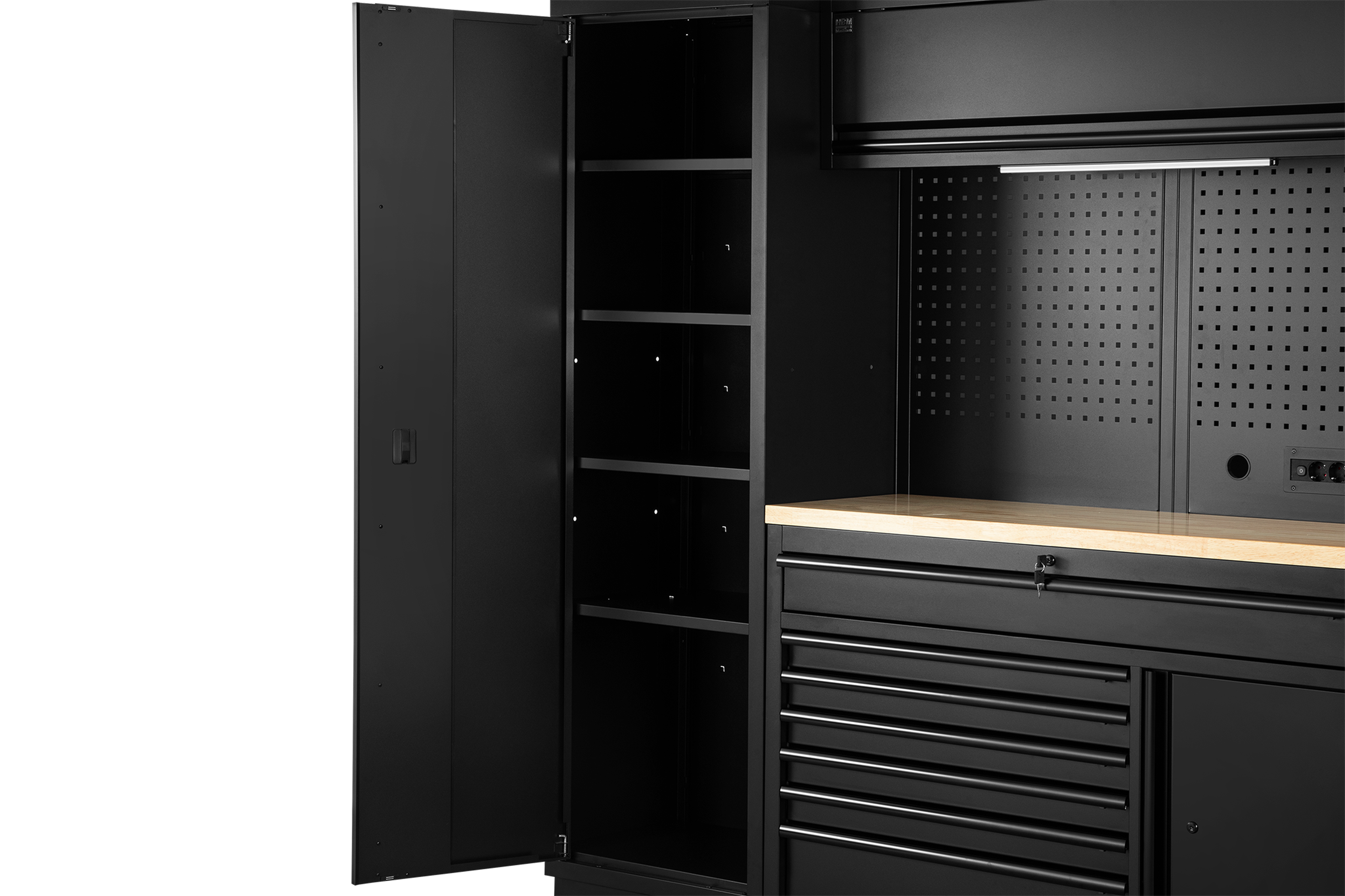 HBM modulair werkplaatssysteem 6-delig, zwart Image 10