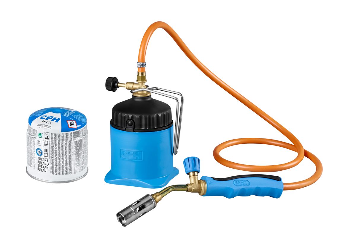 CFH Chalumeau à souder à gaz LM3000 2 cartouches de gaz incluses