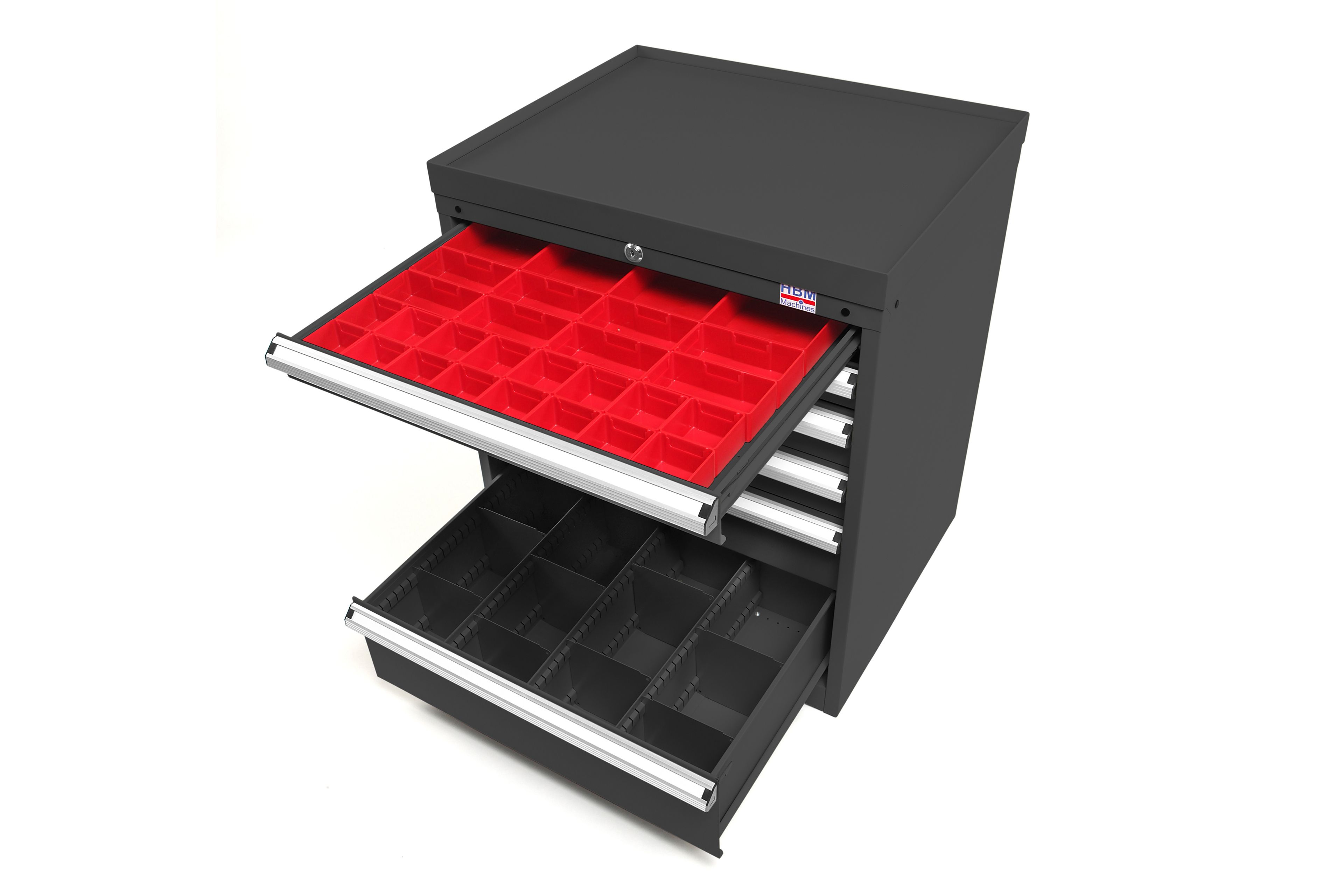 HBM Armoire à outils Profi 6 tiroirs 72 x 58 x 80 cm noir Image 3