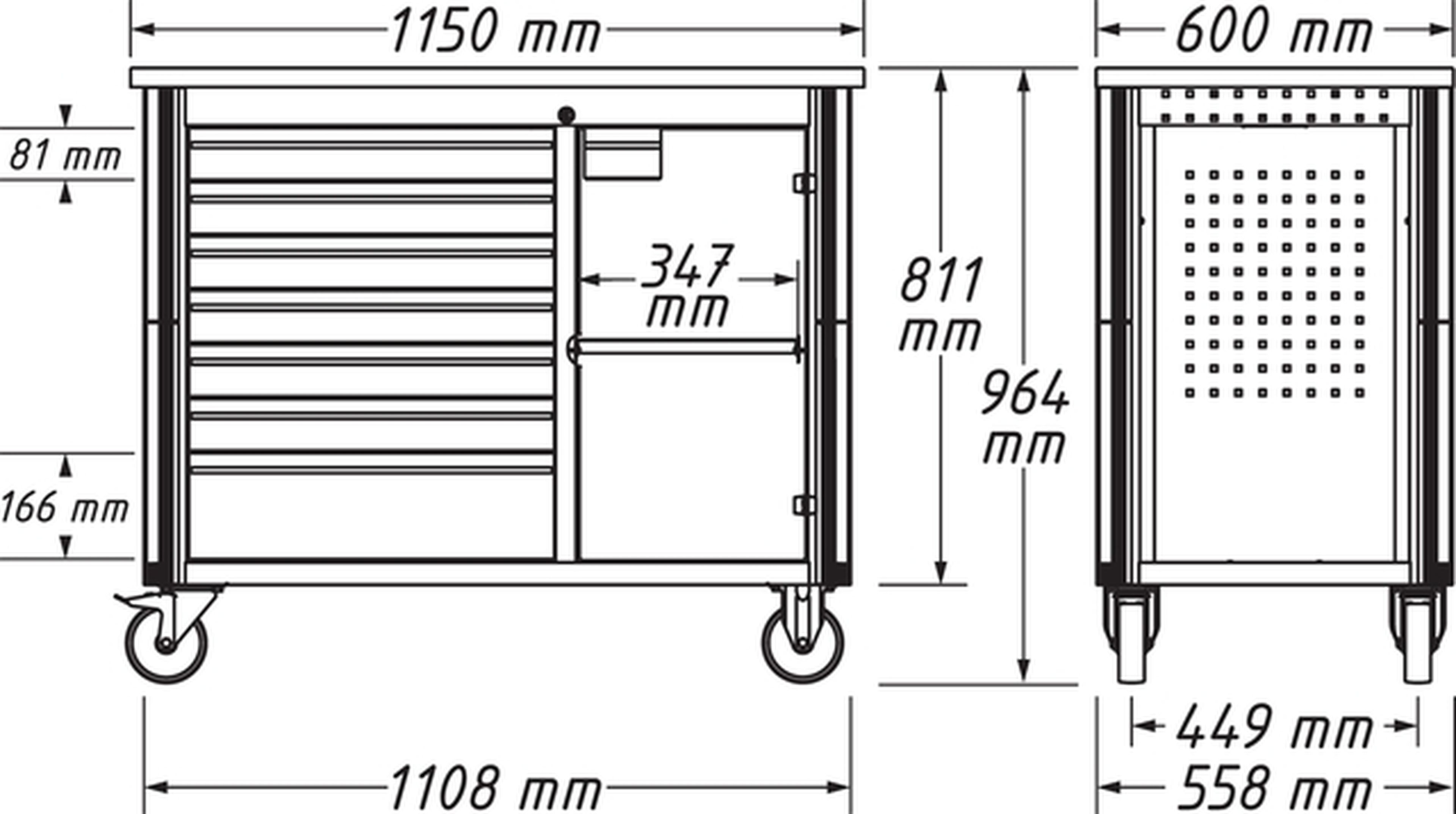Hazet Werkzeugwagen mit Werkzeug 115 cm, 230-teilig, schwarz-blau Image 11
