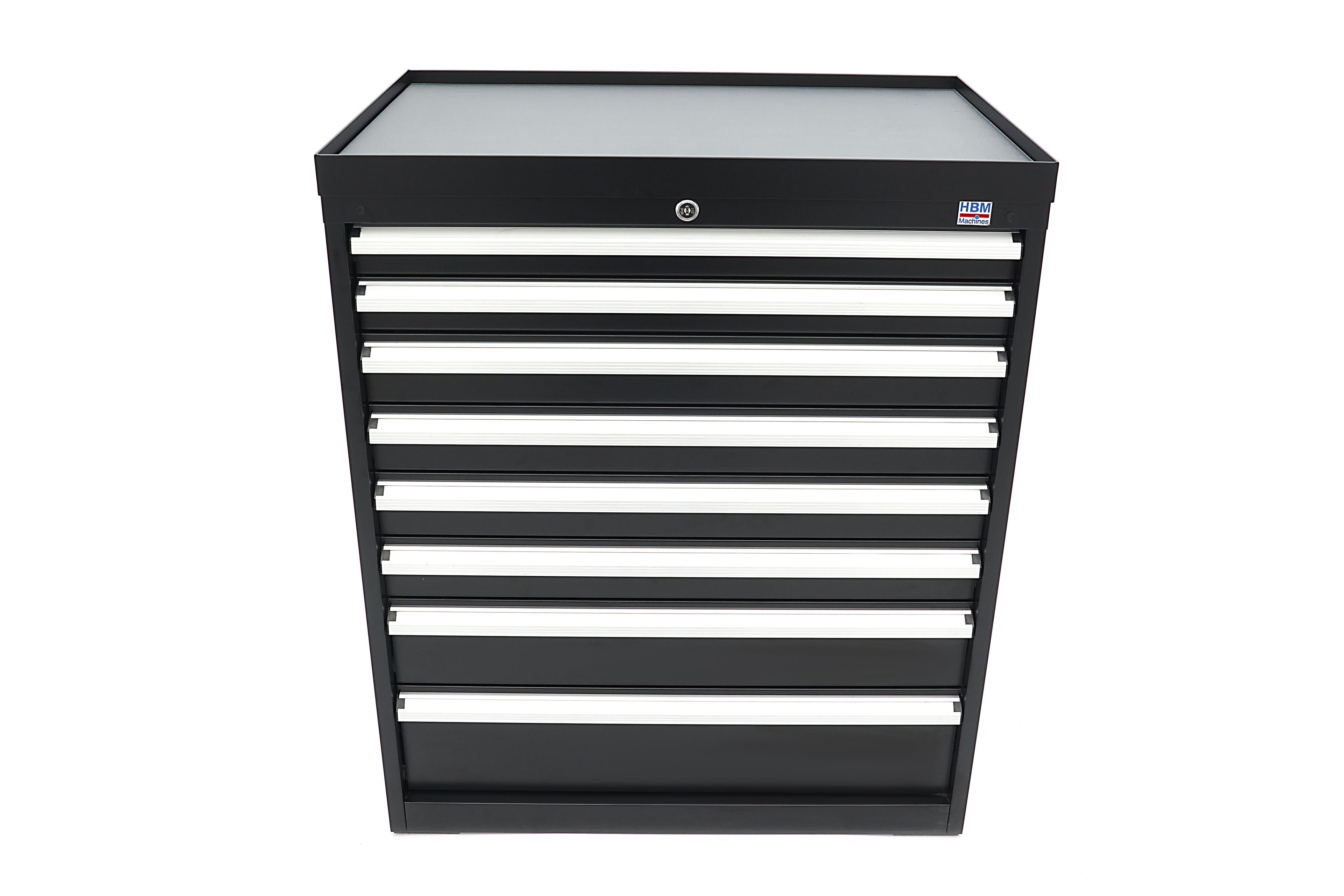 HBM Profi-Werkzeugschrank mit 8 Schubladen / Schubladenschrank, 88 × 58 × 100 cm, schwarz Image 2
