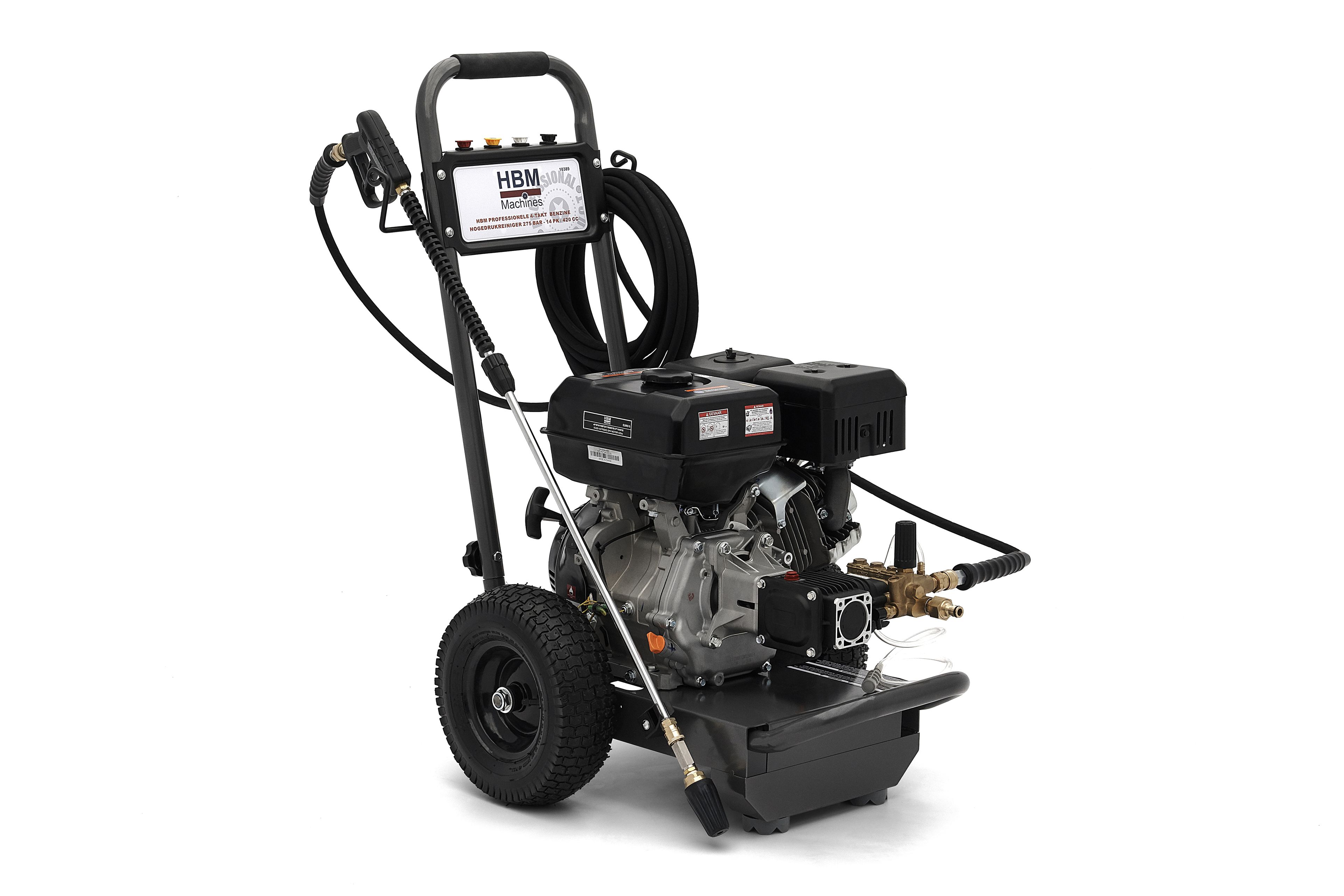 HBM Professionele 4-Takt  Benzine Hogedrukreiniger 275 BAR - 14 PK / 420 cc