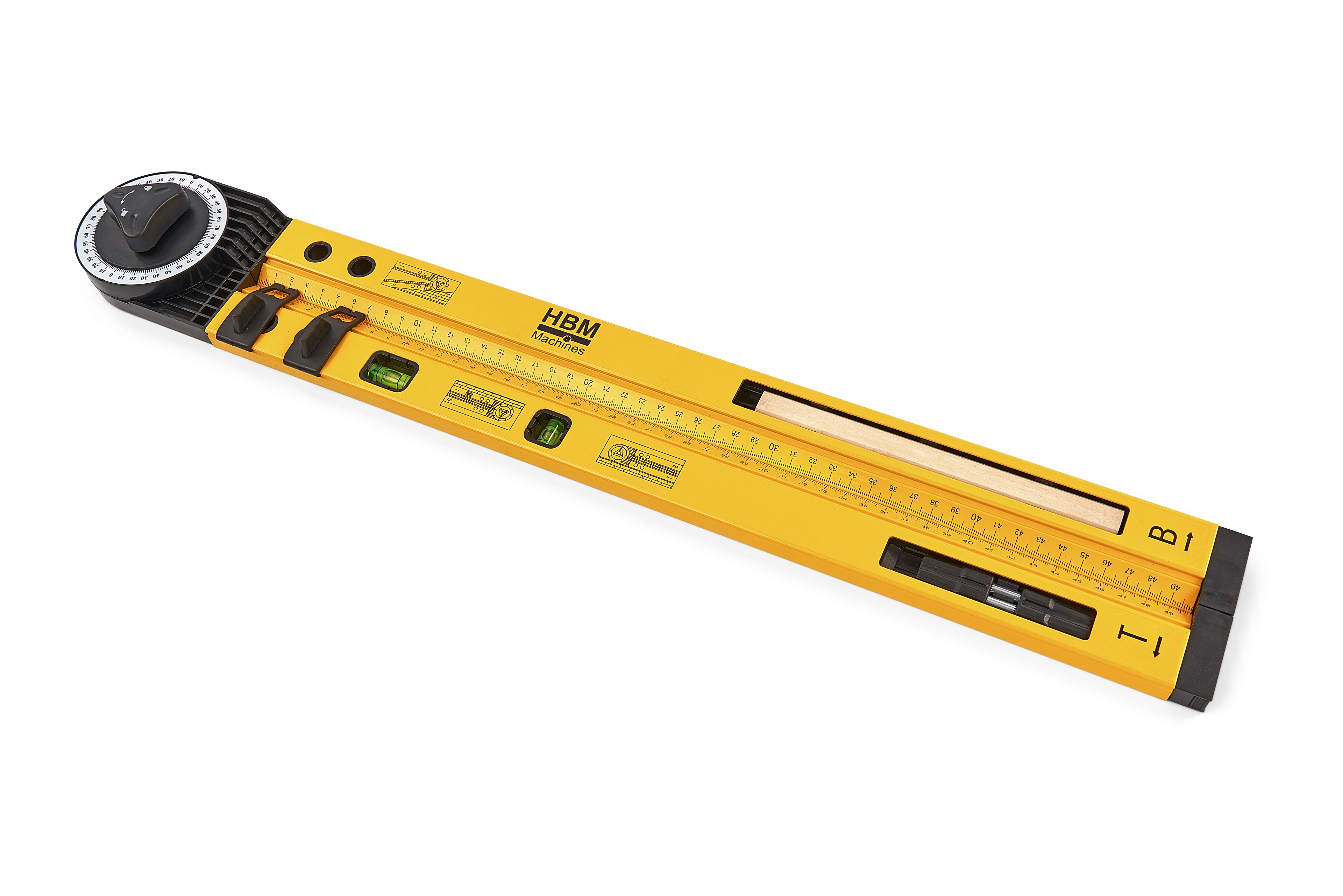 Nivel Universal HBM 2 x 500 mm, Gancho de escuadra, Gancho de dos vías, Compás. Image 7