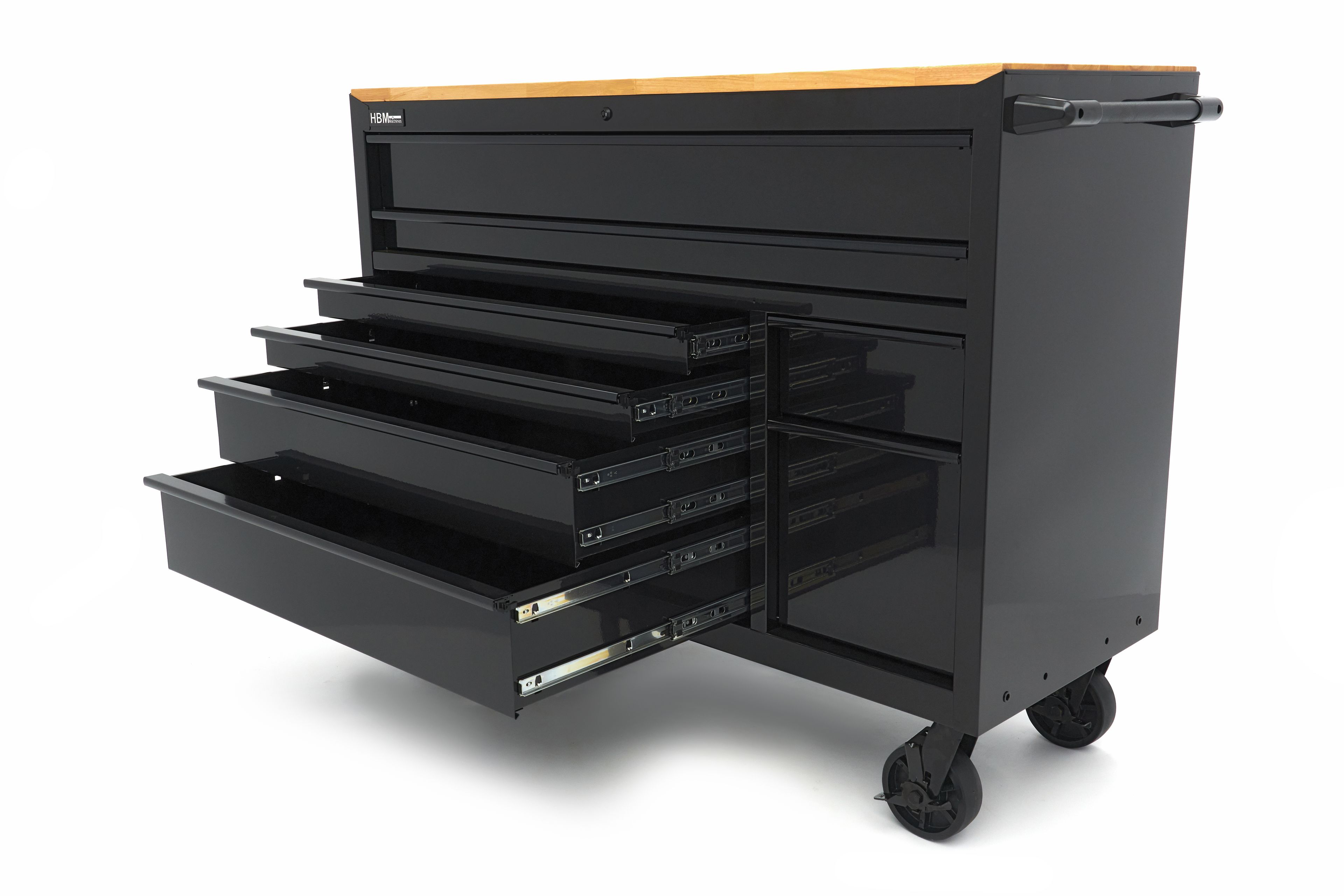 HBM gereedschapswagen, 8 laden, 142 cm, zwart Image 9