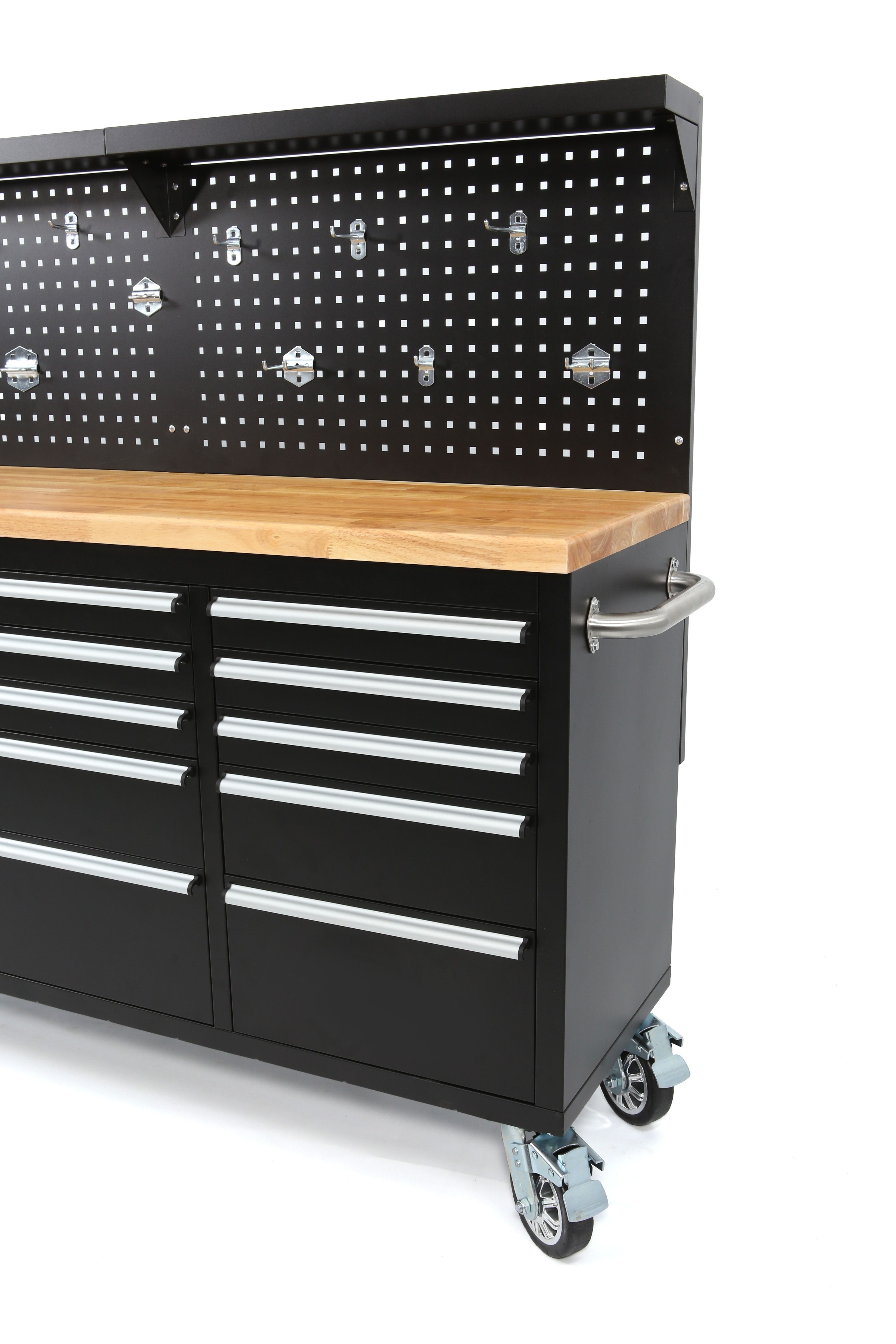 HBM gereedschapswagen met achterwand 215 cm, zwart Image 2