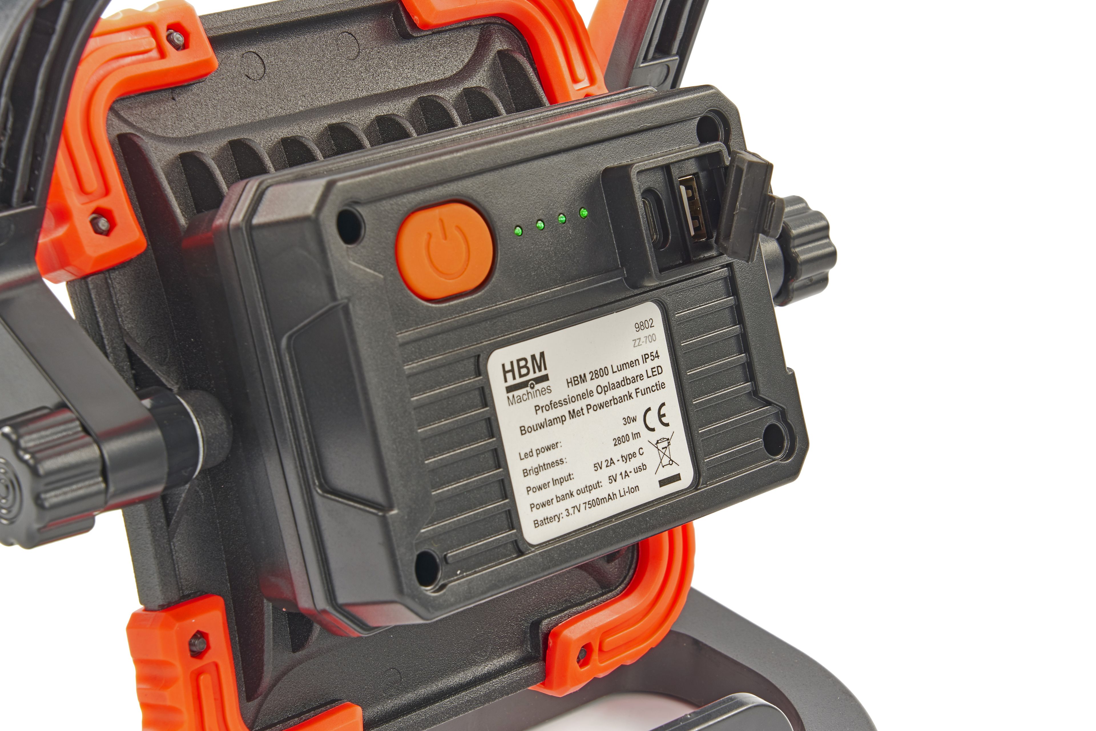 HBM 2800 Lumen IP 54 Lámpara LED Profesional Recargable con Función de Banco de Energía Image 5