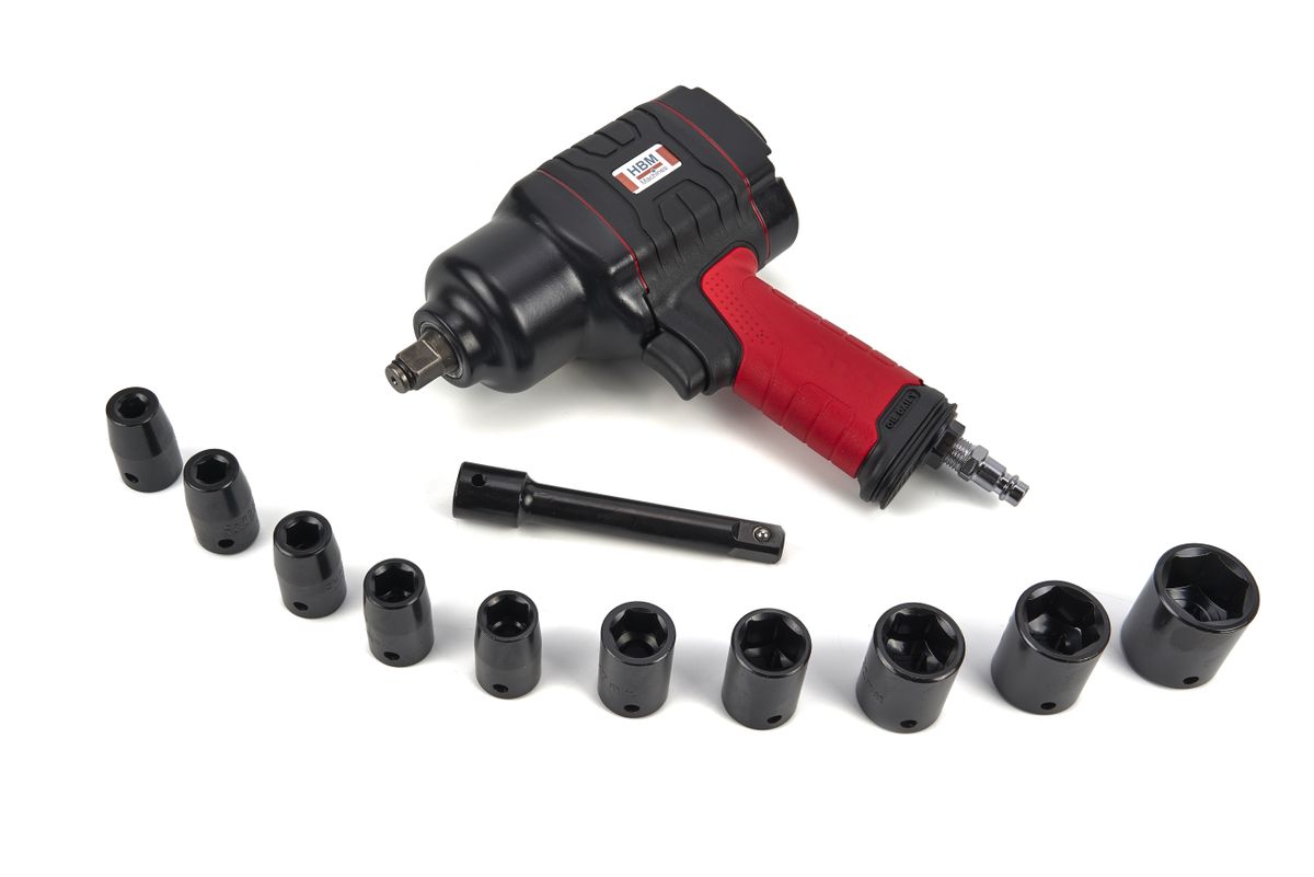 Título del artículo de conjunto de llave de impacto profesional de composito HBM de 1/2 pulgada 800NM