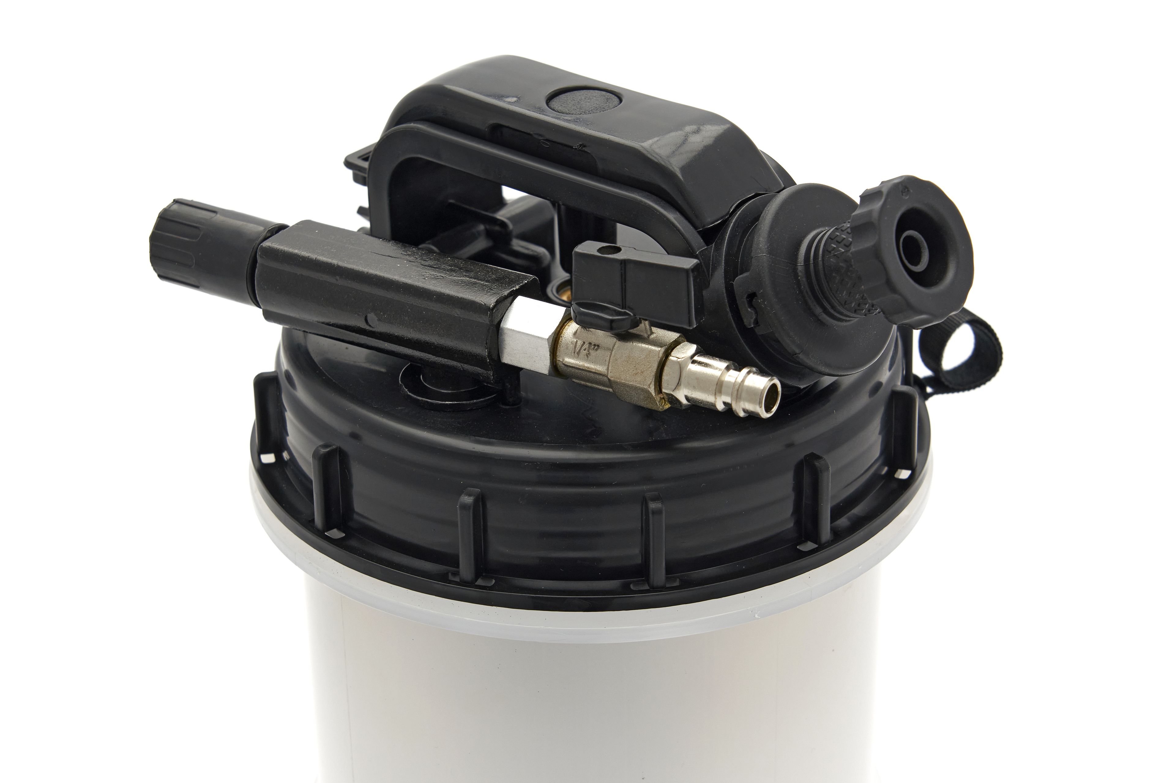 Pompe à fluide manuelle et pneumatique professionnelle de 6 litres de HBM, y compris 4 tuyaux de fluide. Image 4