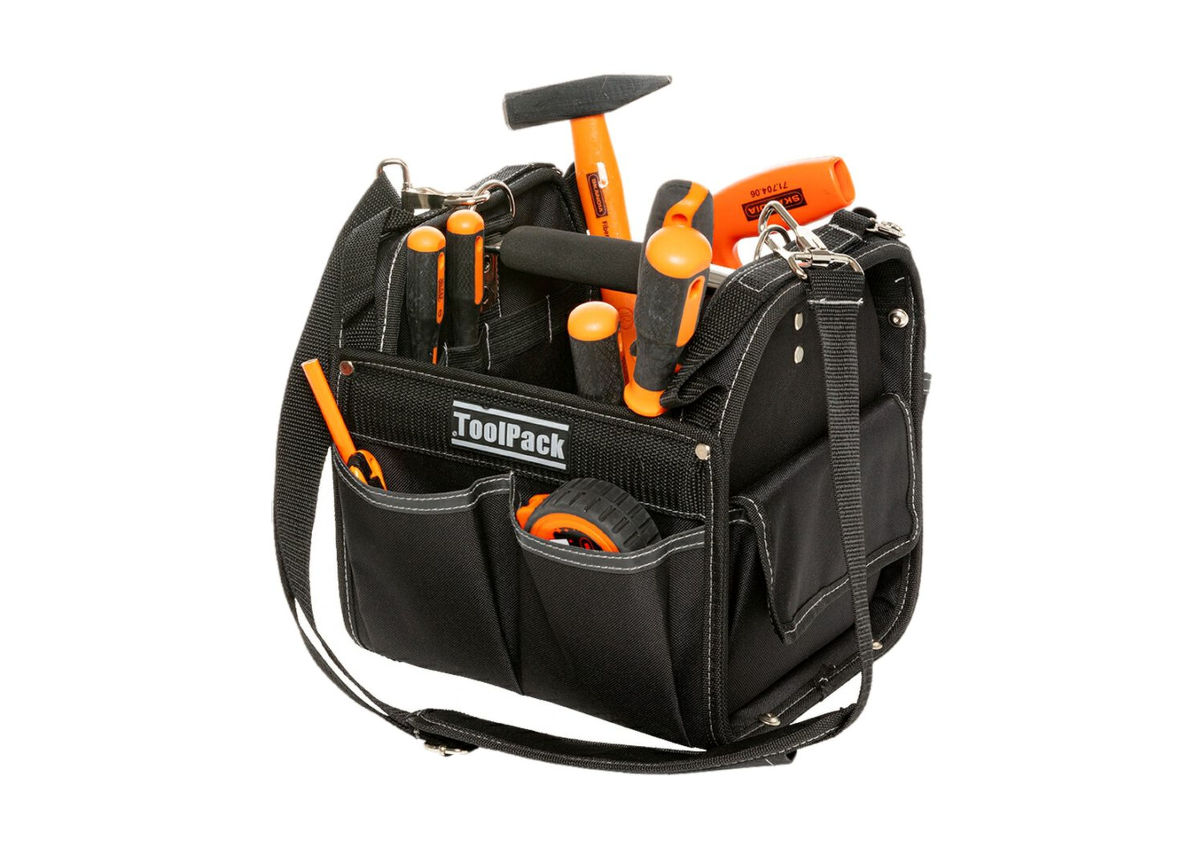 ToolPack Compacte Gereedschapstas, Vierkant Model, Metalen Draaghendel Met Anti-slip Greep, Verstelbare Draagriem Image 2