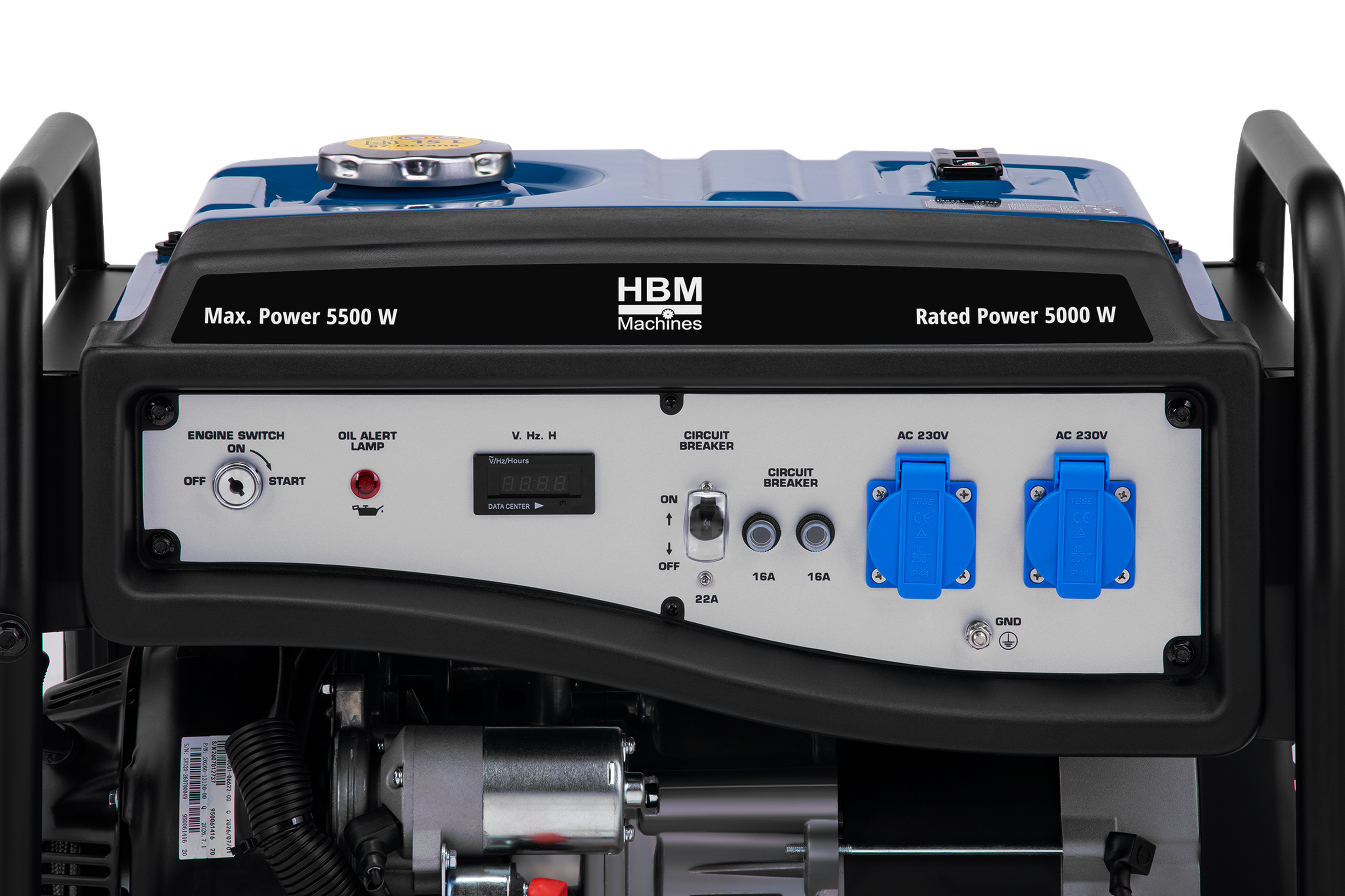 HBM générateur avec moteur à essence de 322 cm³ 230V 5500W Image 7