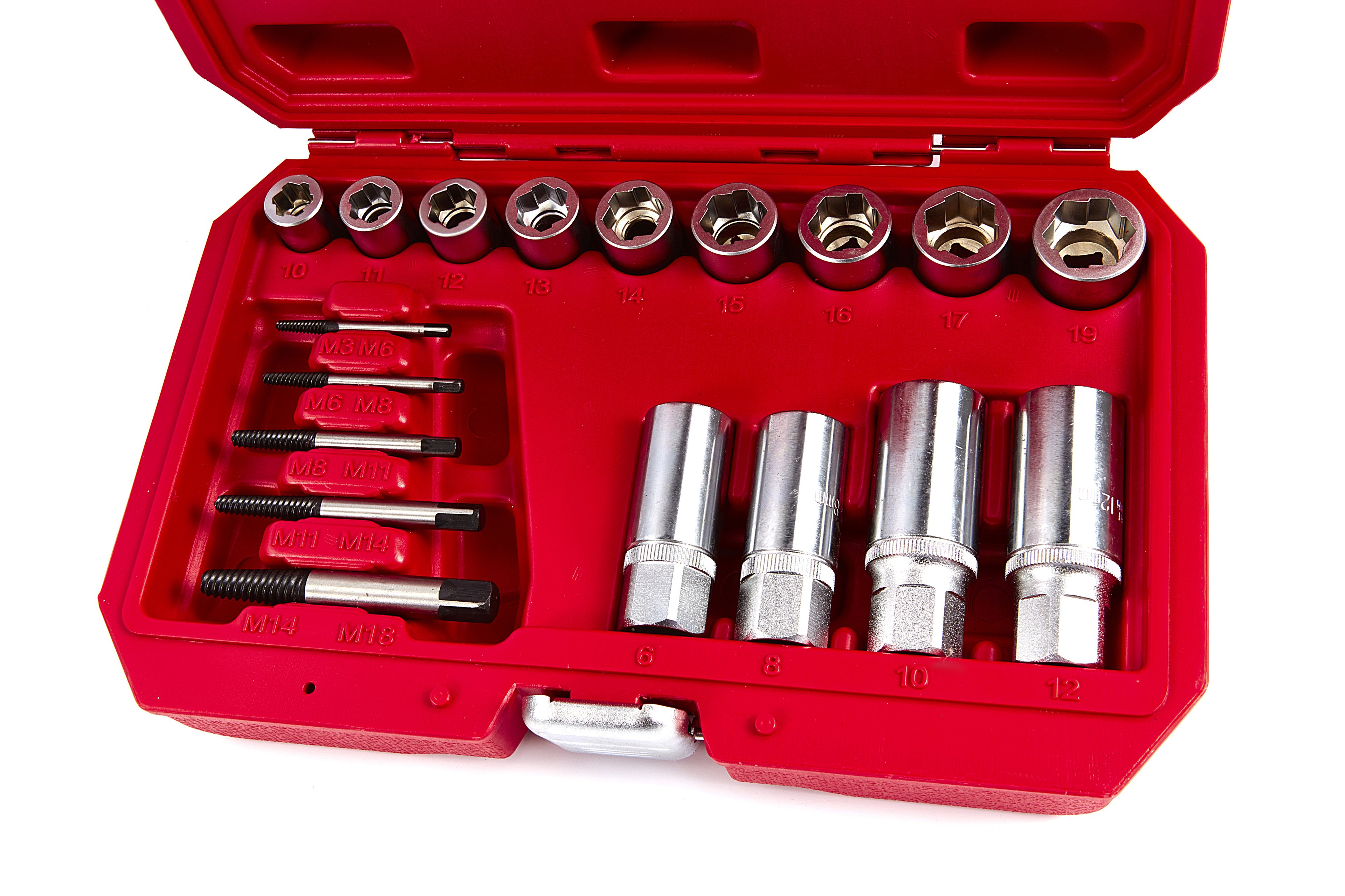 Set di estrazione per dadi e bulloni rotti di 17 pezzi HBM Image 2