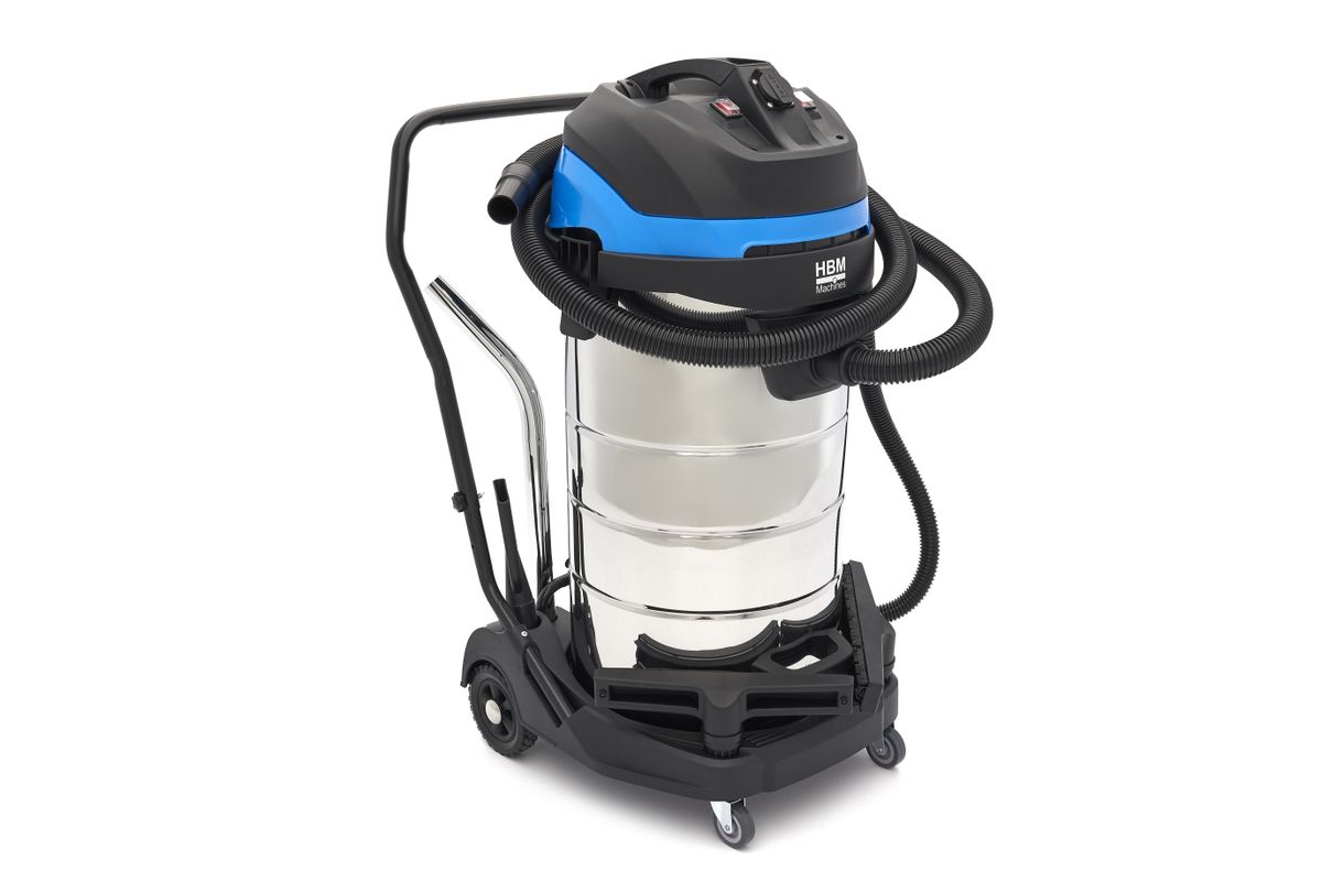 HBM 100 Litros 2400 W Aspirador de Construcción Profesional con 2 motores