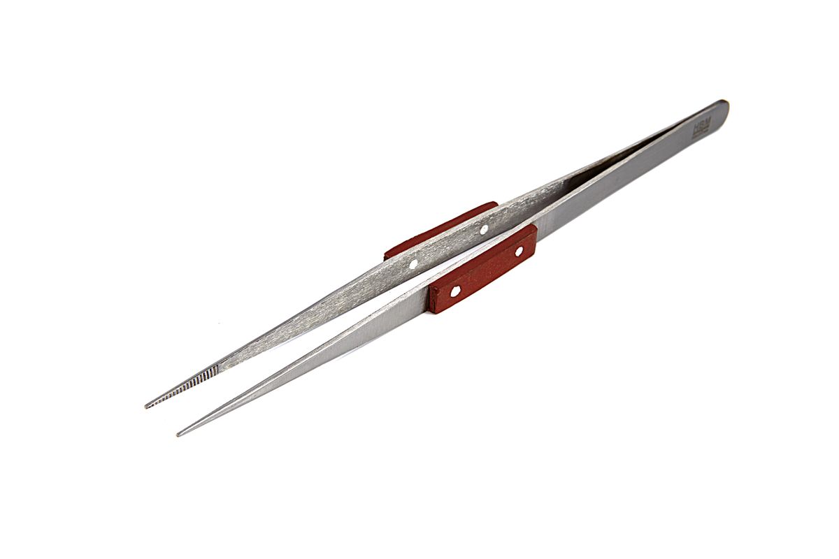 Pinza recta HBM de 165 mm con mangos resistentes al calor