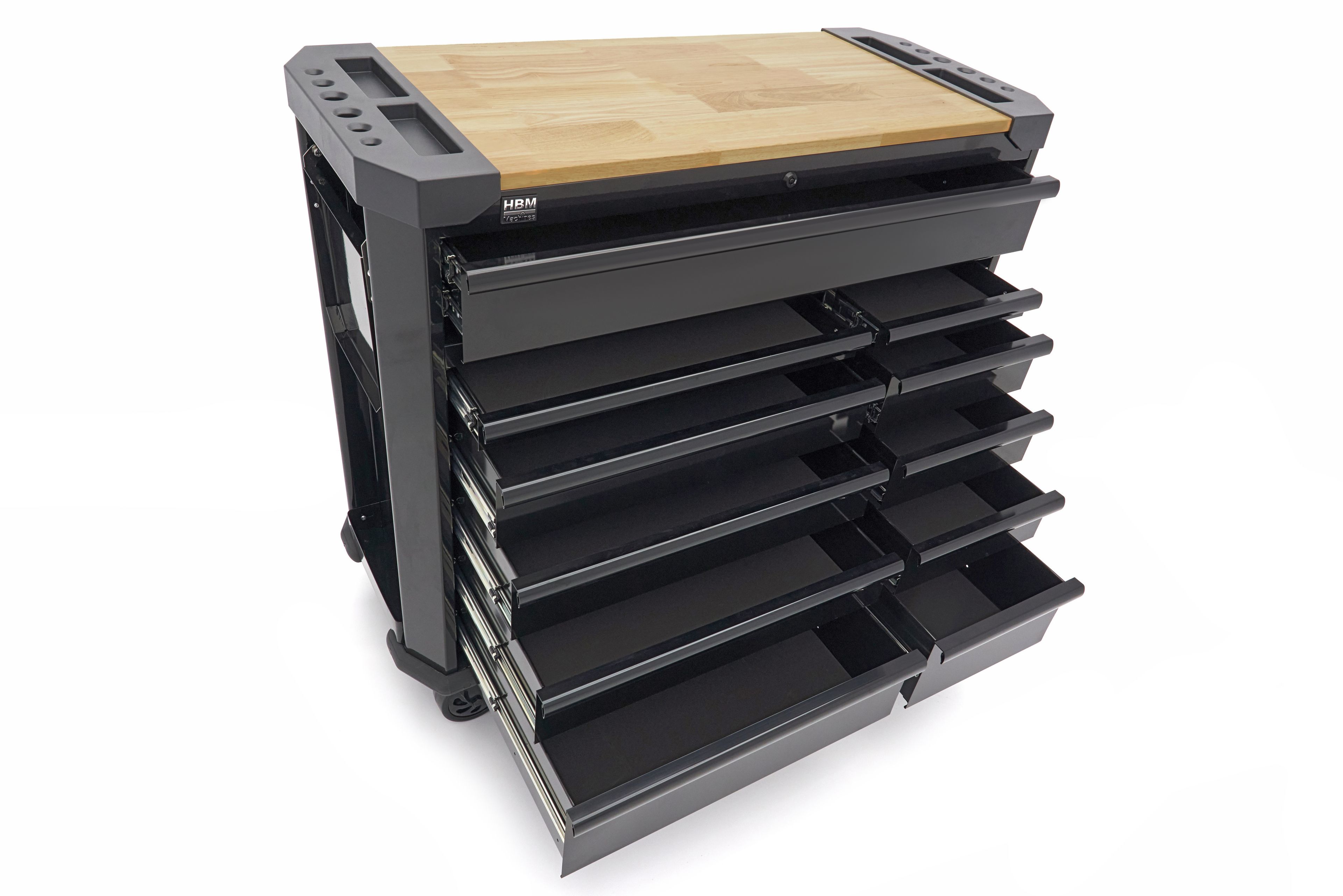 Carro de herramientas HBM de 11 cajones 109 cm negro Image 9