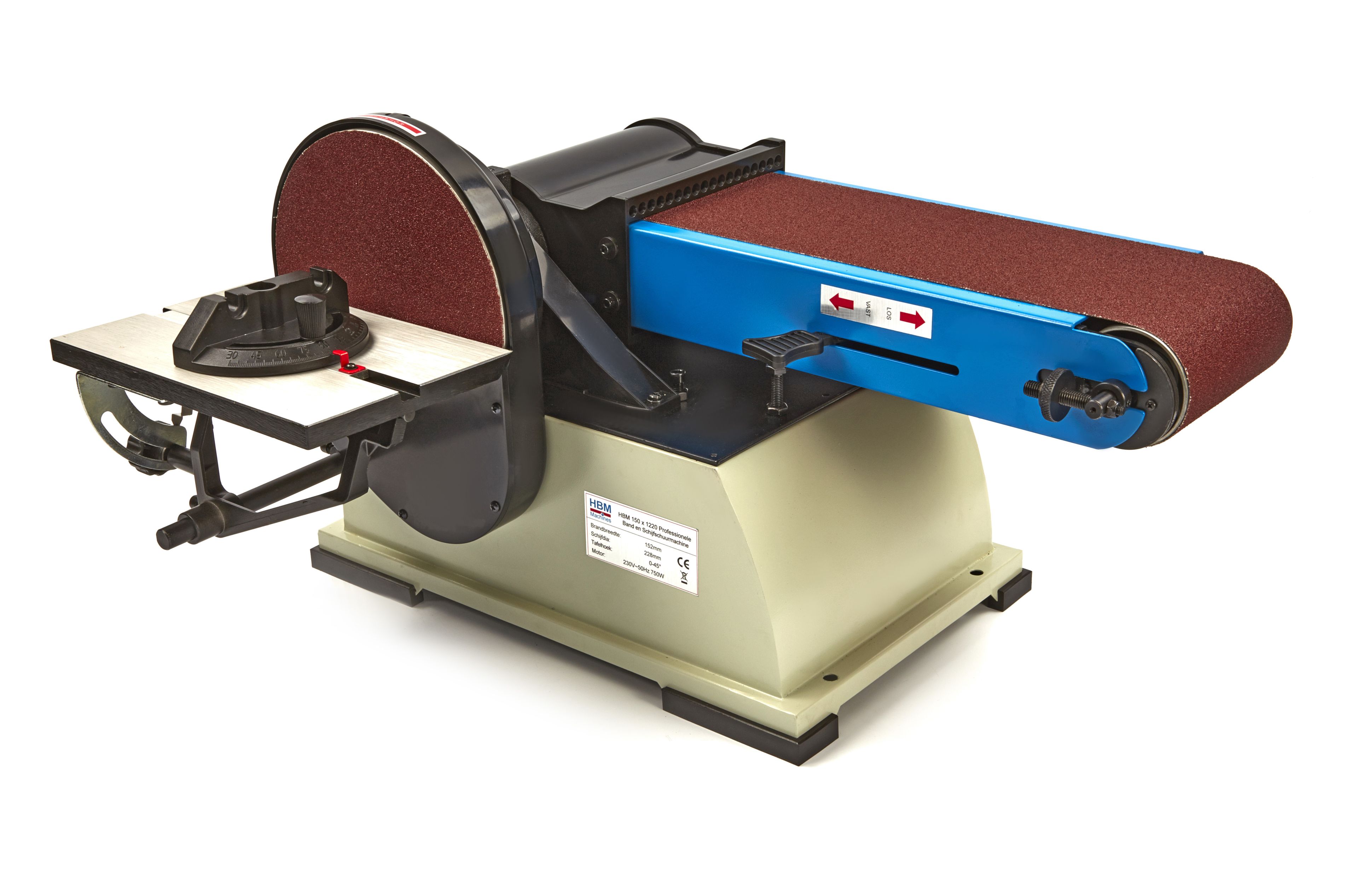 HBM Ponceuse à bande et à disque professionnelle 150 x 1220 Image 2