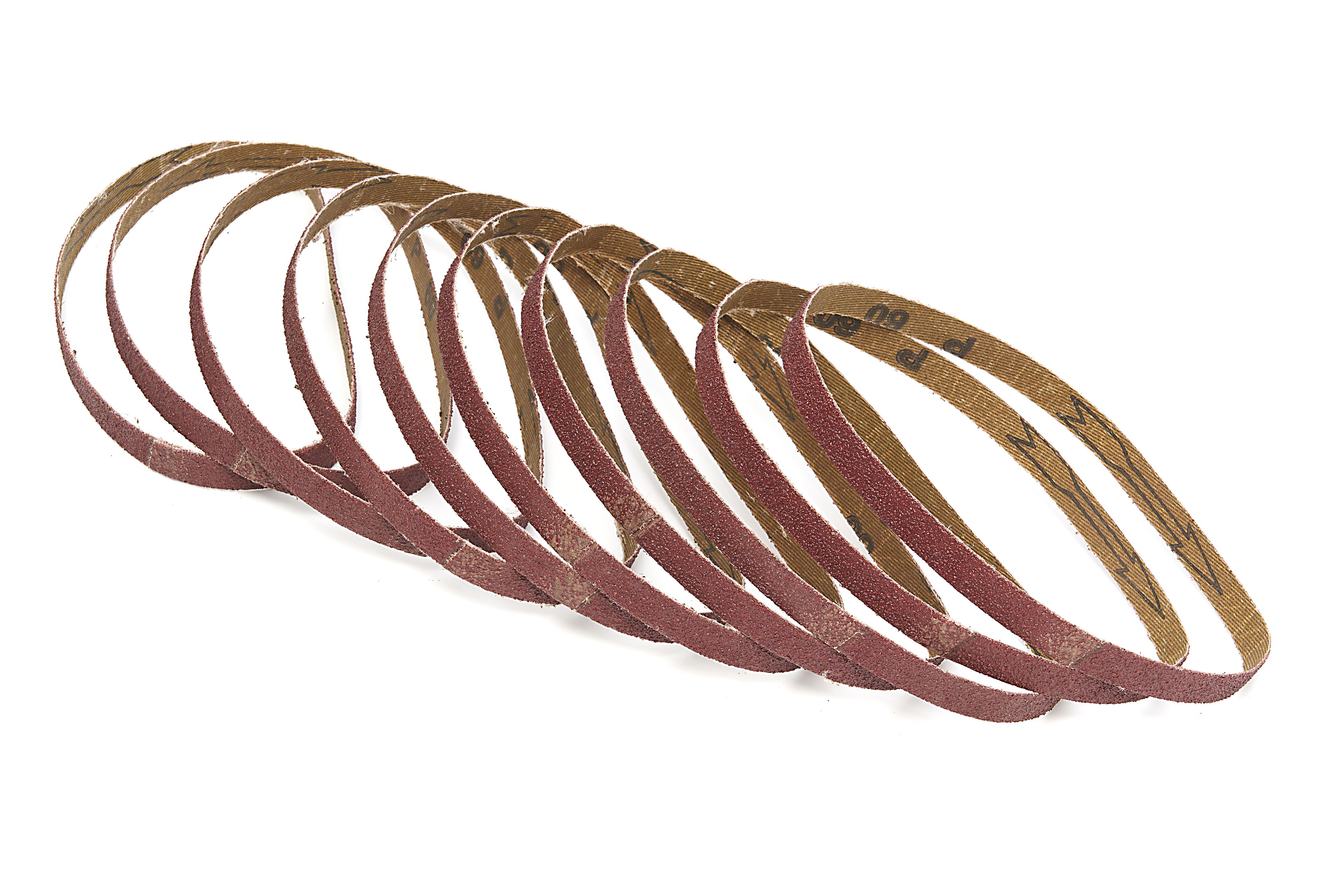 HBM set di 10 nastri abrasivi 13 x 457 mm per HBM Powerfile / levigatrice a nastro stretta / levigatrice a nastro con aspirazione polvere - 400 Watt 60 Image 2