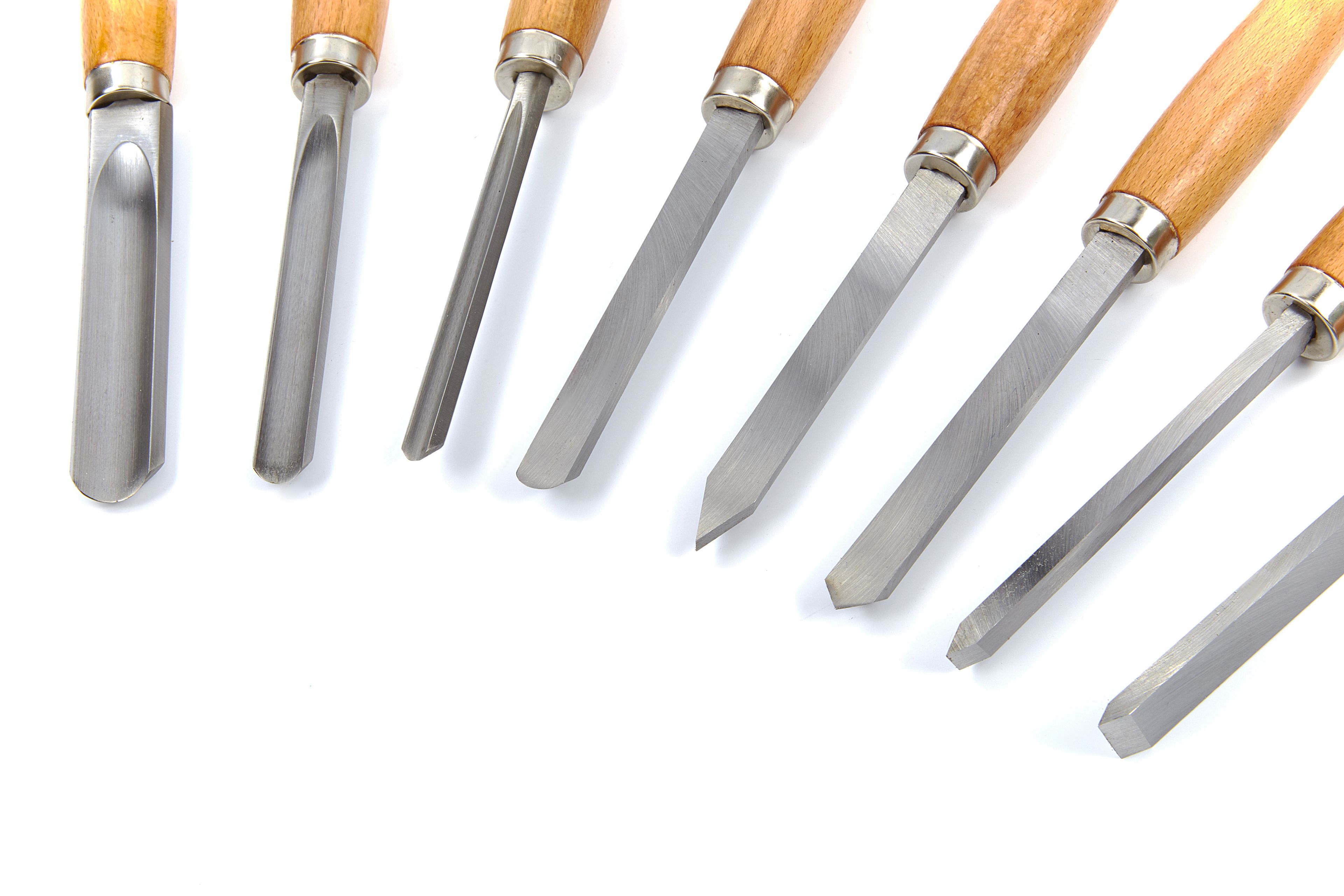 Ensemble d'outils de tournage de bois HBM 8 pièces Image 2