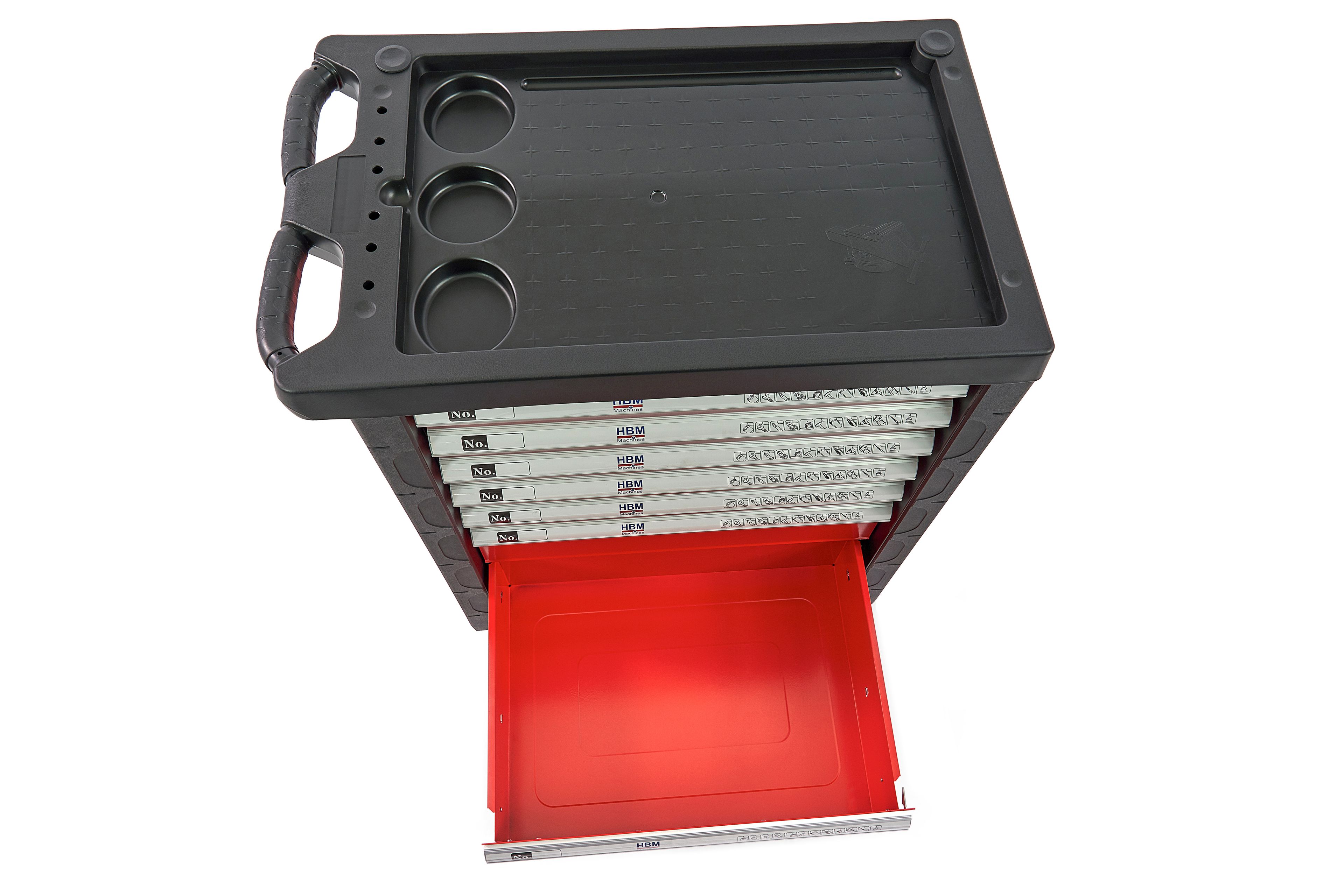 HBM gefüllter Werkstattwagen 196-teilig, rot Image 13