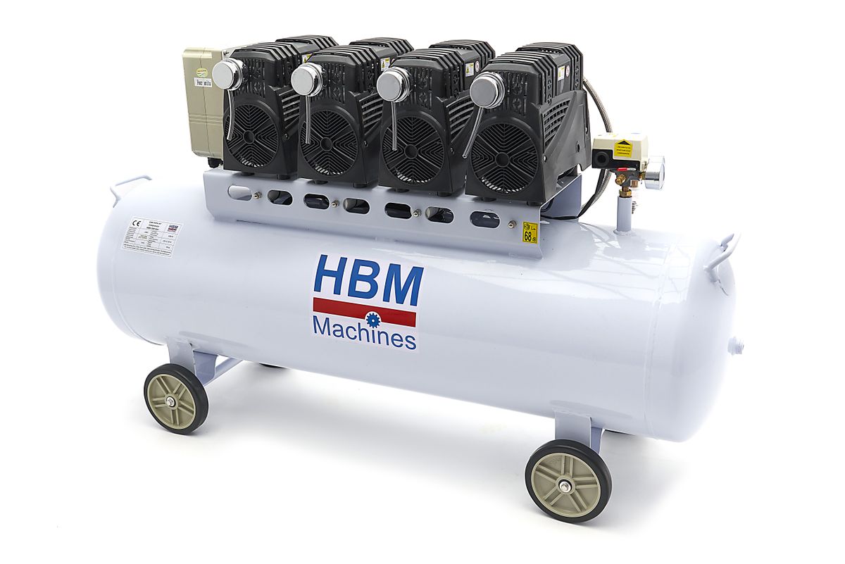 HBM Compresor profesional de bajo ruido de 200 litros - Modelo 2