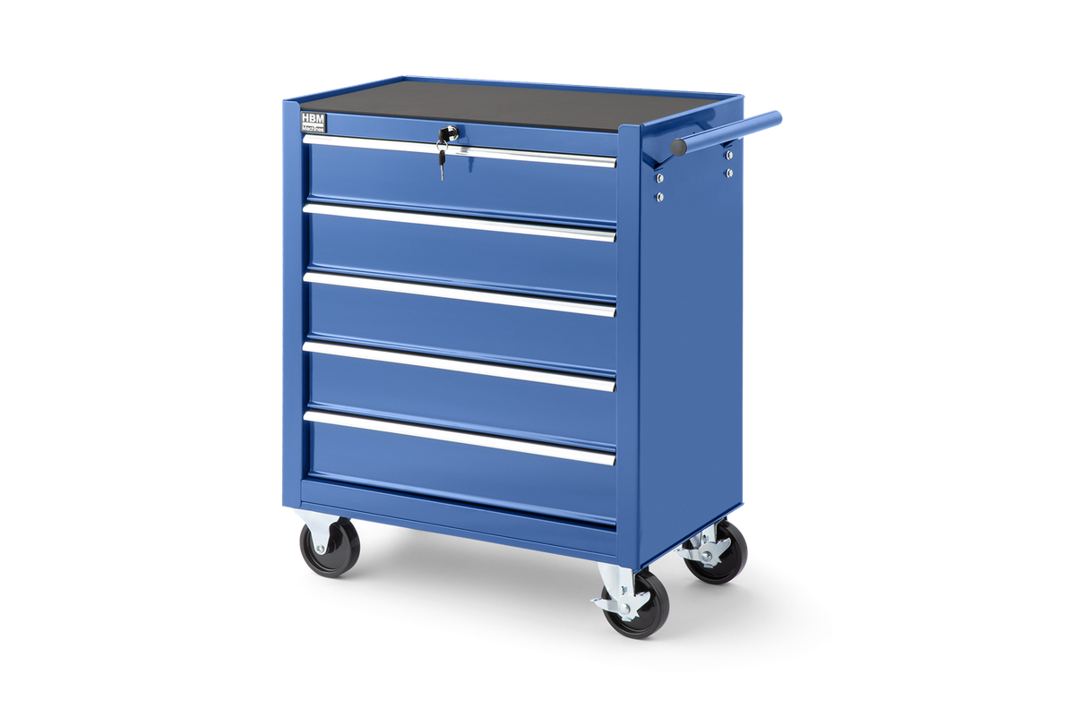 HBM Werkzeugwagen 5 Schubladen, 62 cm, blau