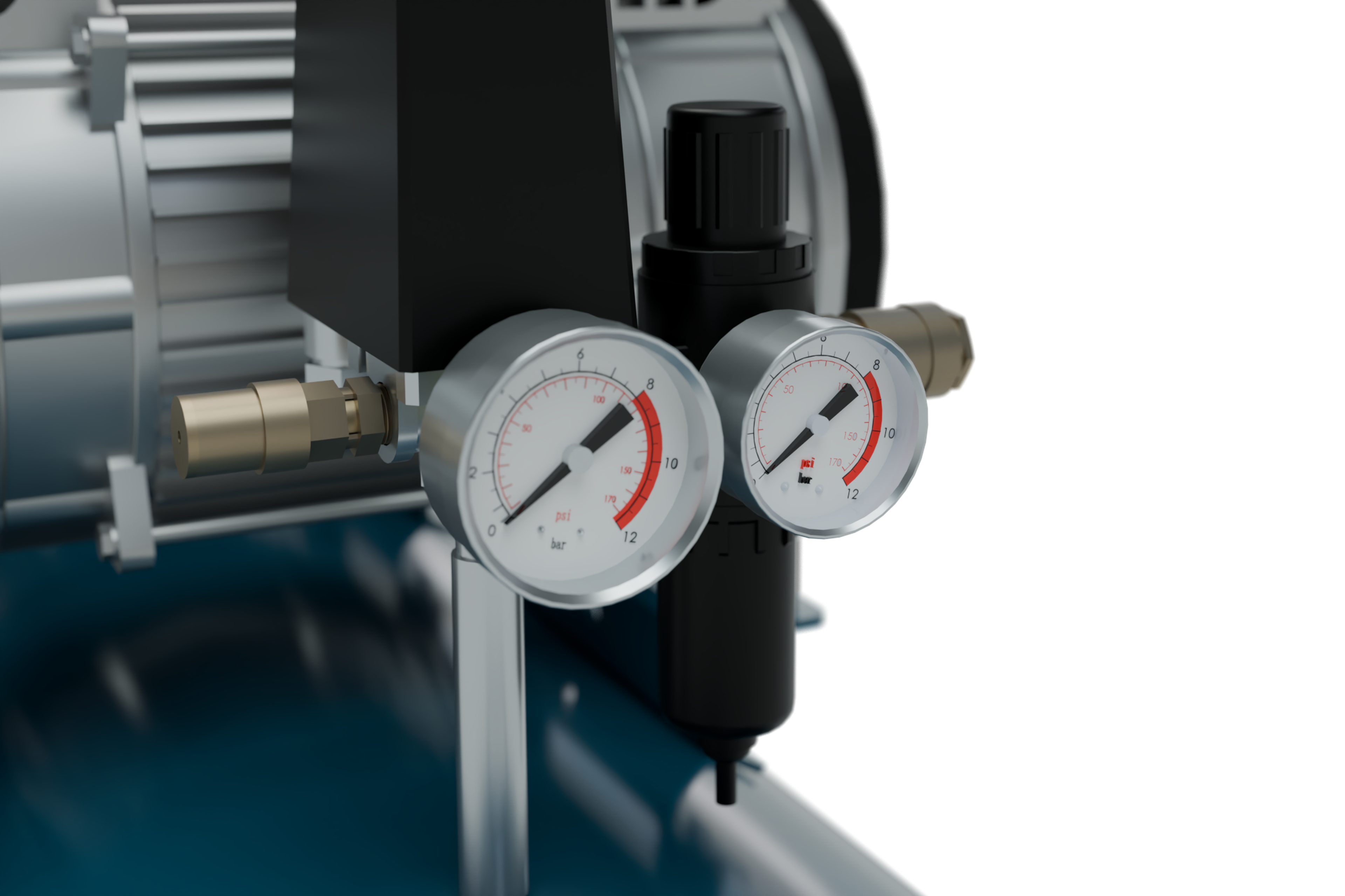 HBM low noise compressor, 6PK, 150 liter Image 6