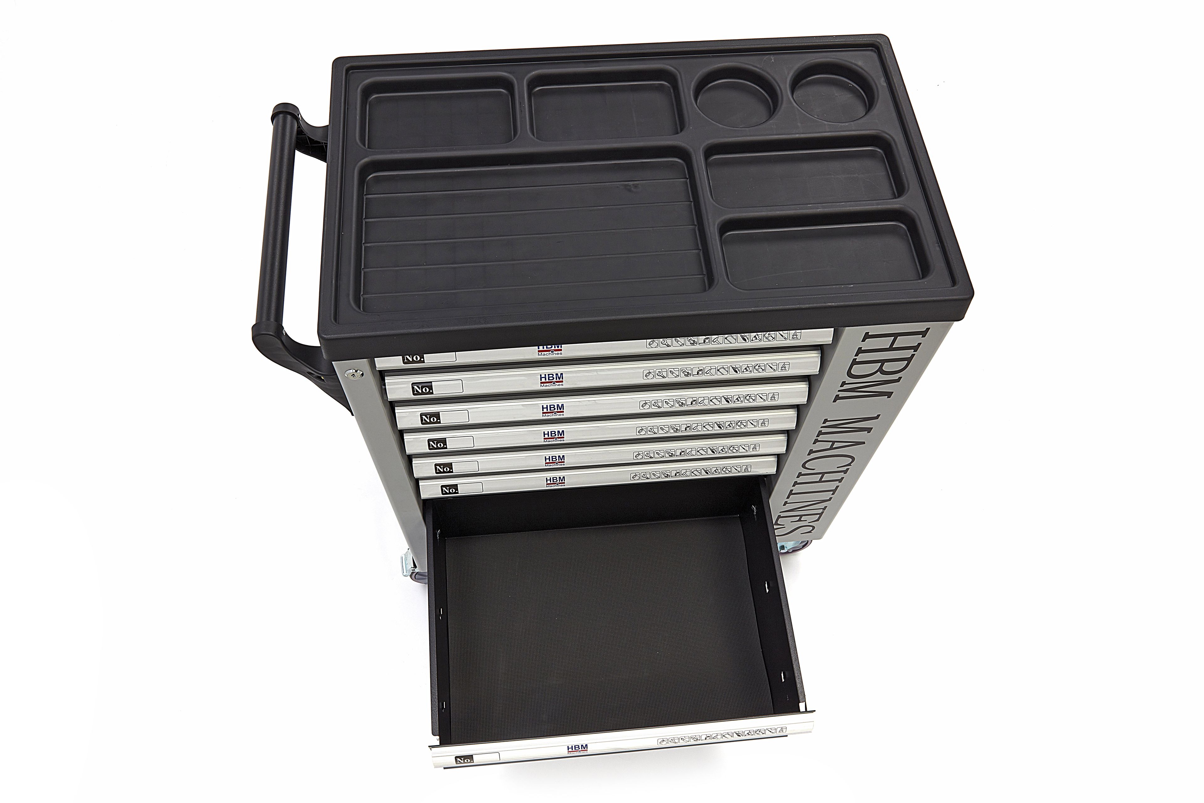 HBM gevulde gereedschapswagen 245-delig inch-maten, zwart Image 18