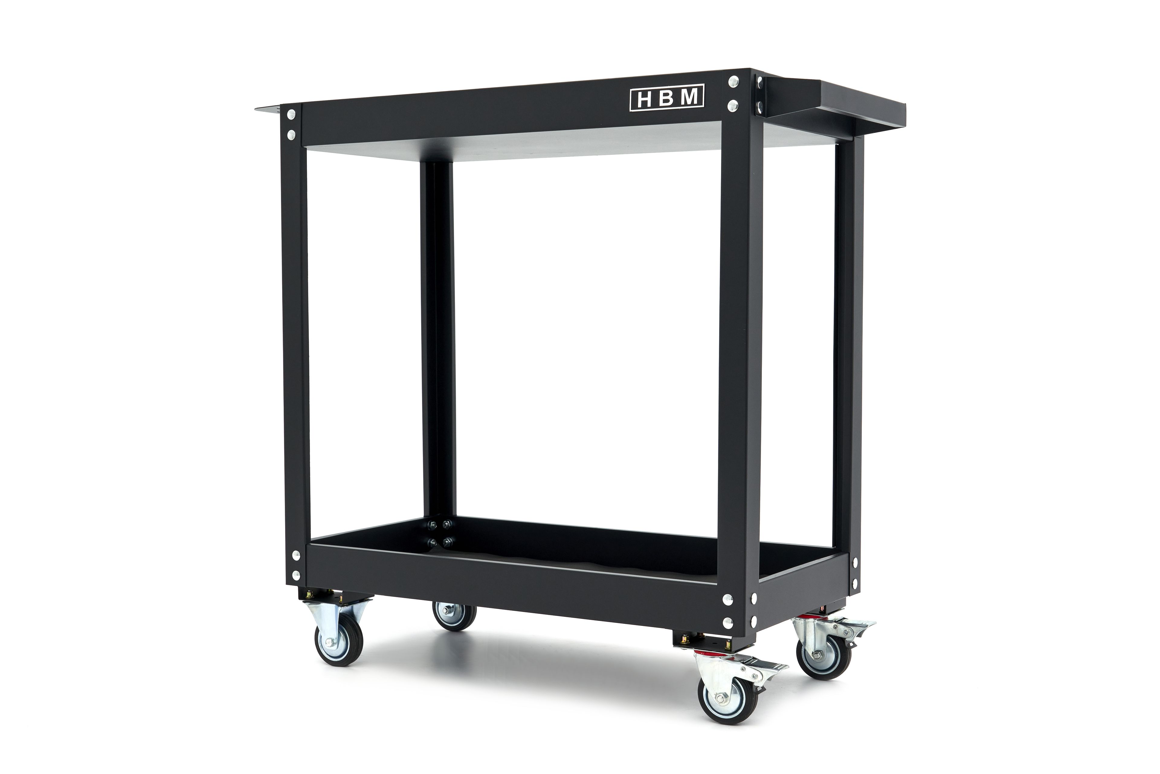 HBM carrello porta attrezzi 2 piani, nero Image 2