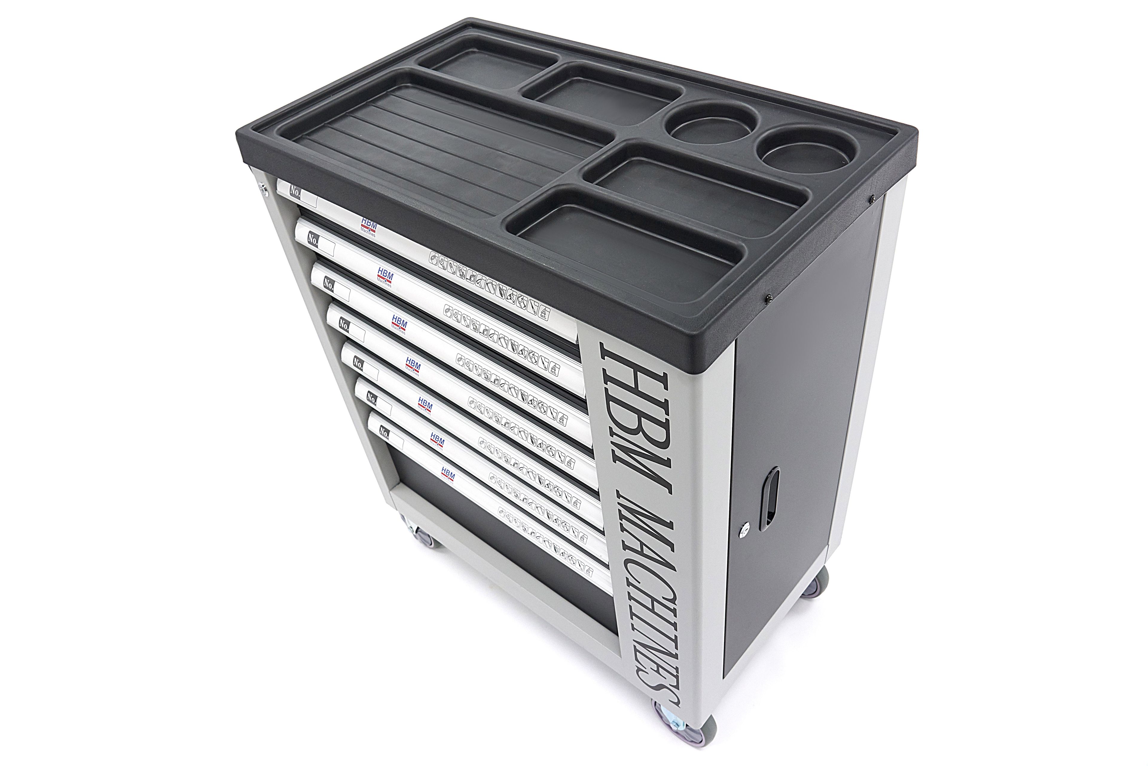 HBM gevulde gereedschapswagen 245-delig inch-maten, zwart Image 33