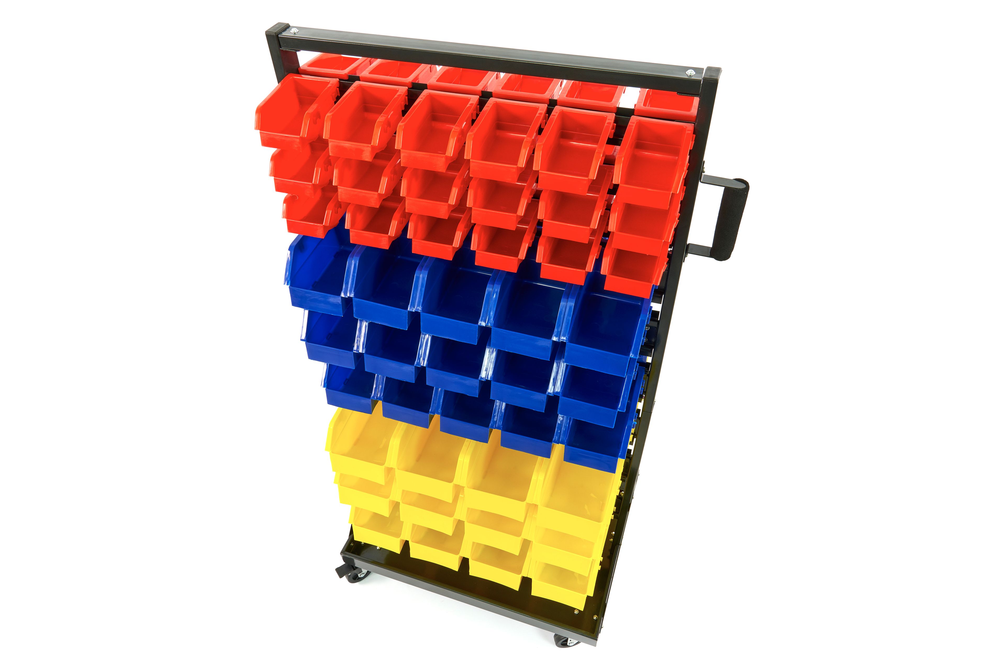 HBM Scaffale di stoccaggio mobile con 90 contenitori di stoccaggio Image 2