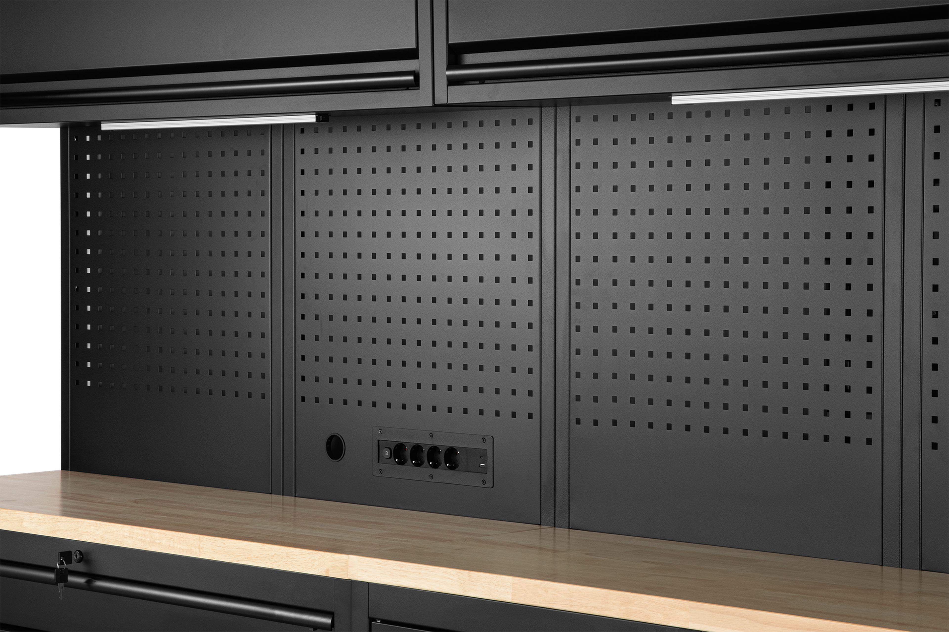 HBM modulair werkplaatssysteem 10-delig, zwart Image 11